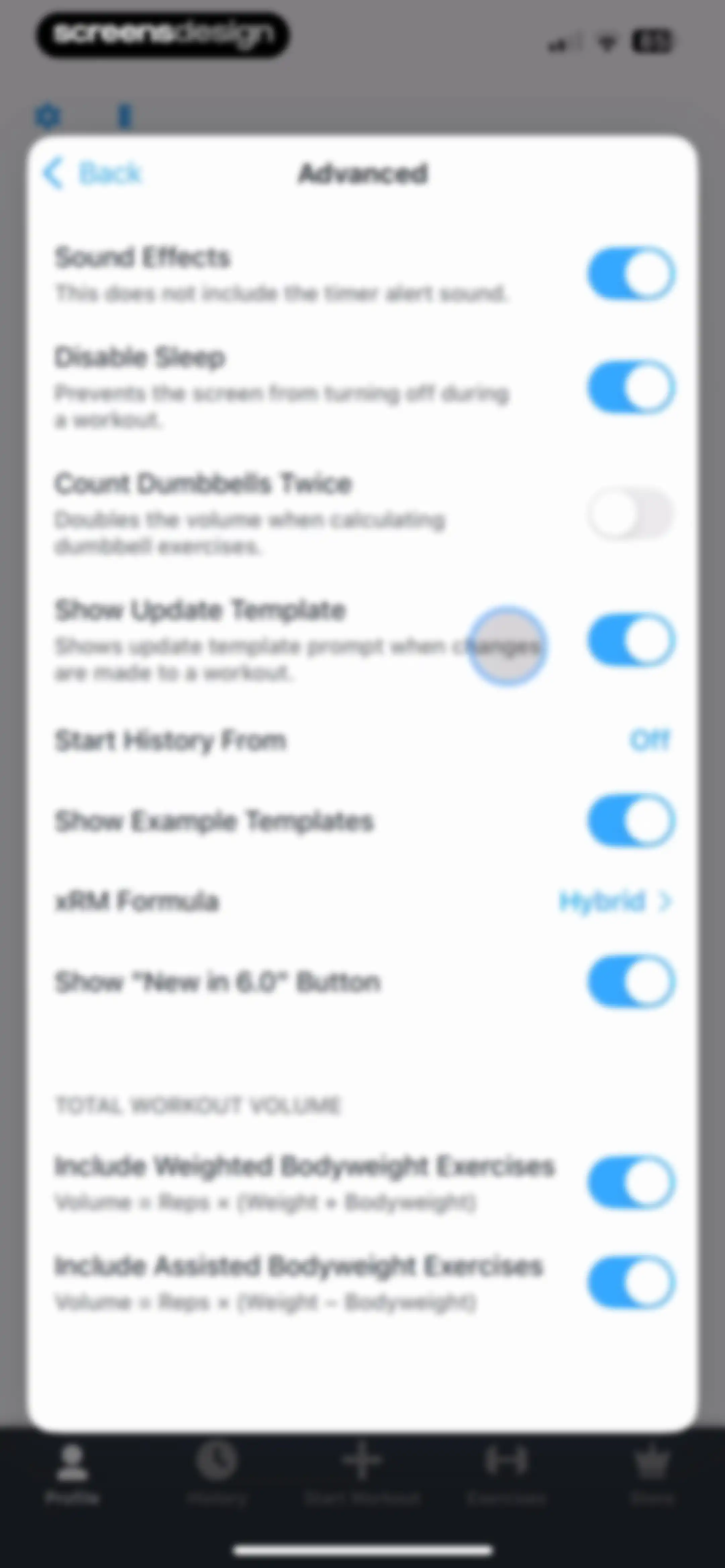 Strong Workout Tracker Gym Log screen 134