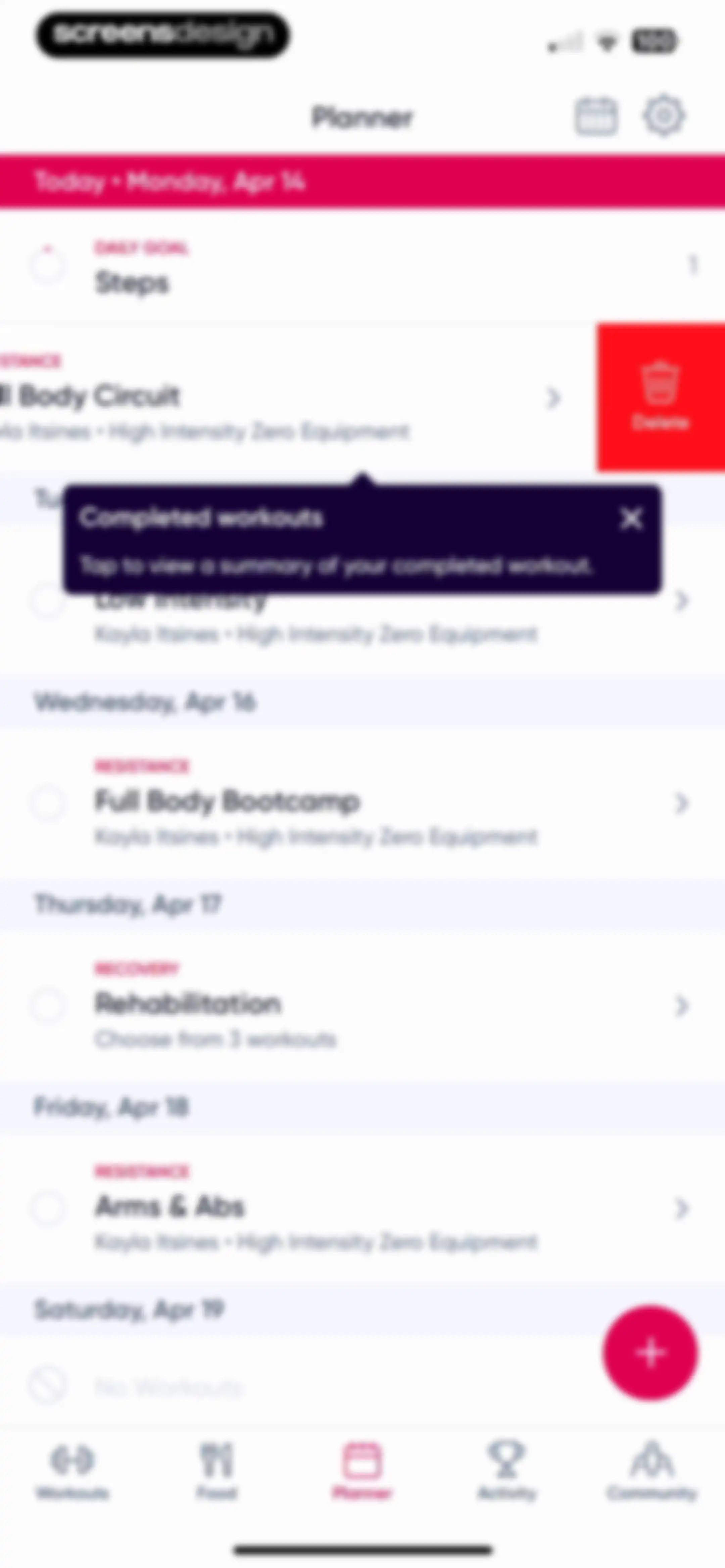 Sweat: Fitness App For Women screen 115