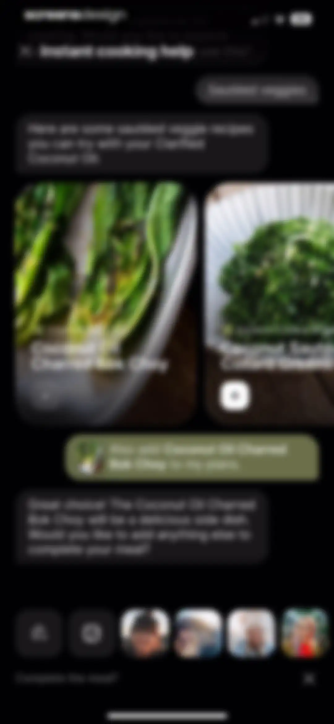 CREME: Create Memorable Meals screen 40