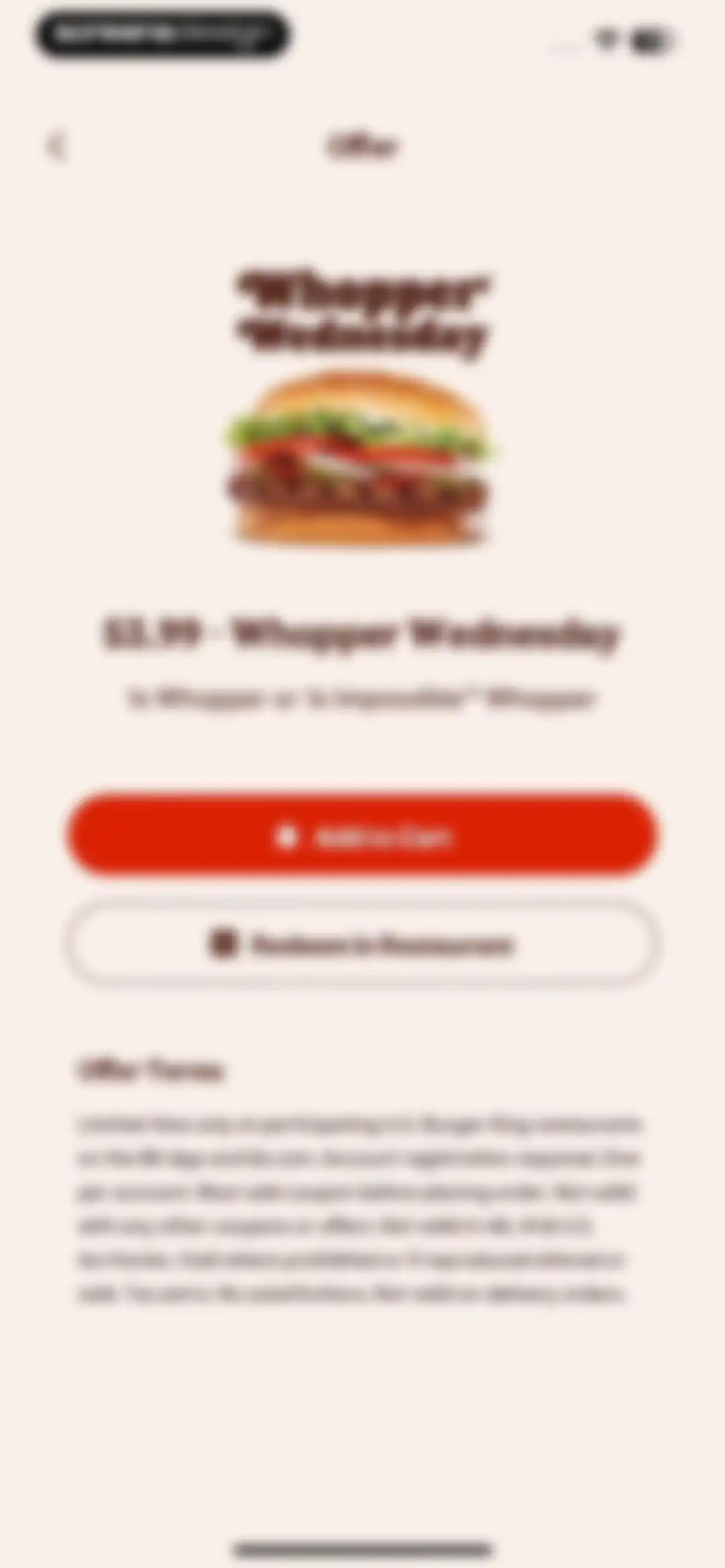 BURGER KING® App screen 63