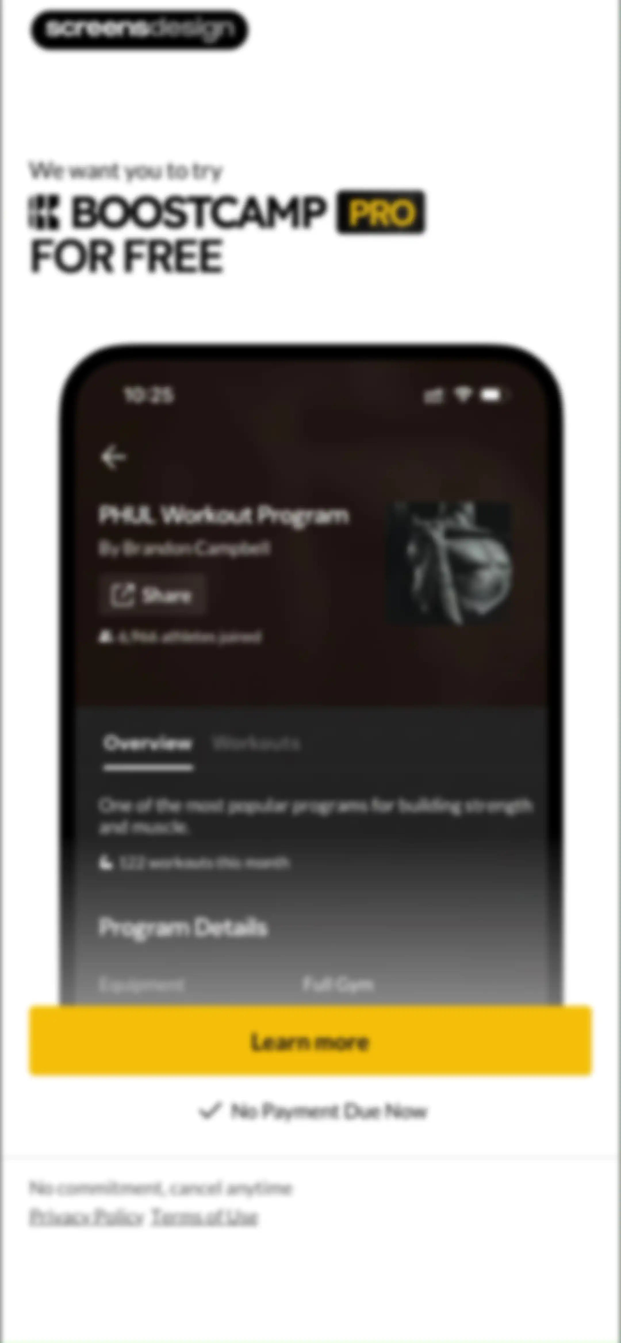 Boostcamp: Workout Programs screen 34
