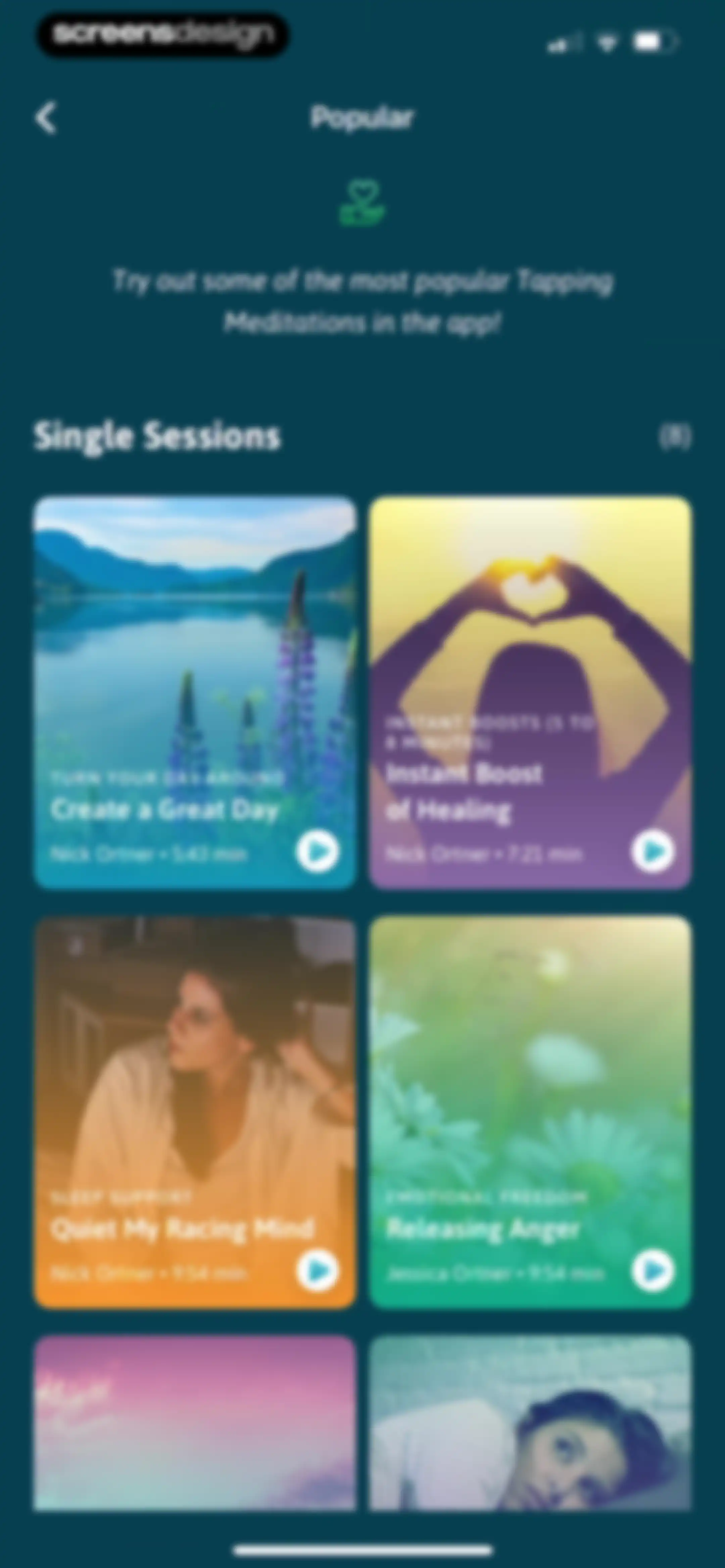 The Tapping Solution screen 59