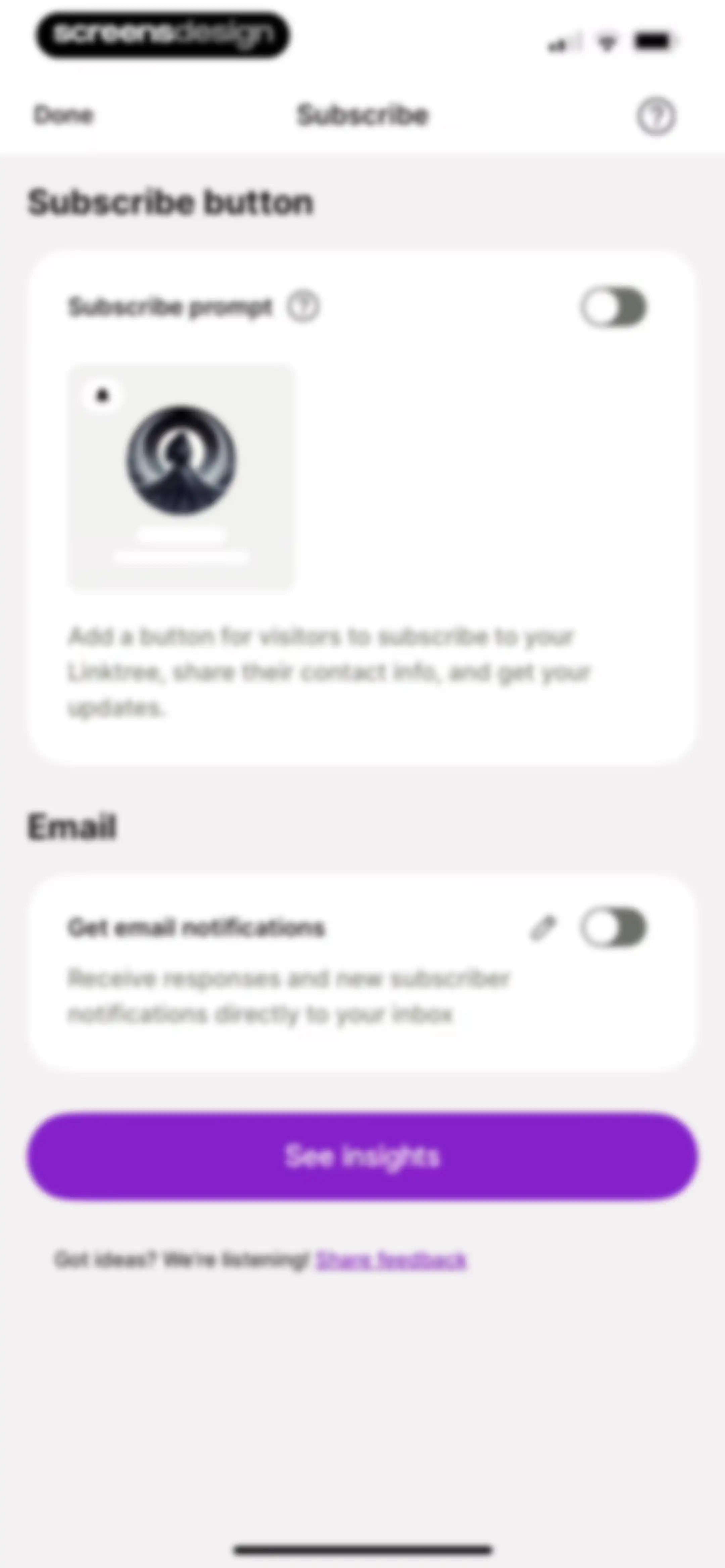 Linktree: Link in Bio Creator screen 170