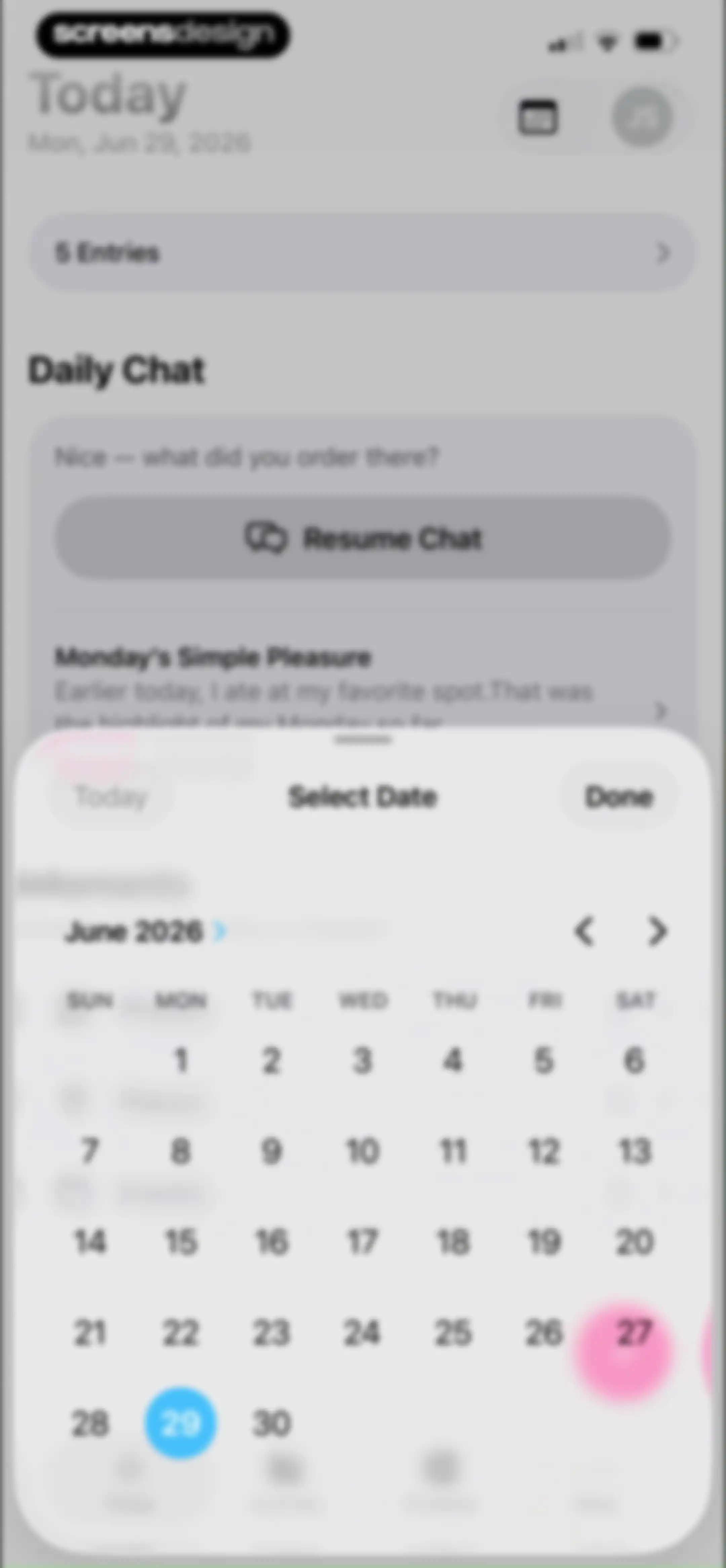 Day One: Daily Journal & Diary screen 98