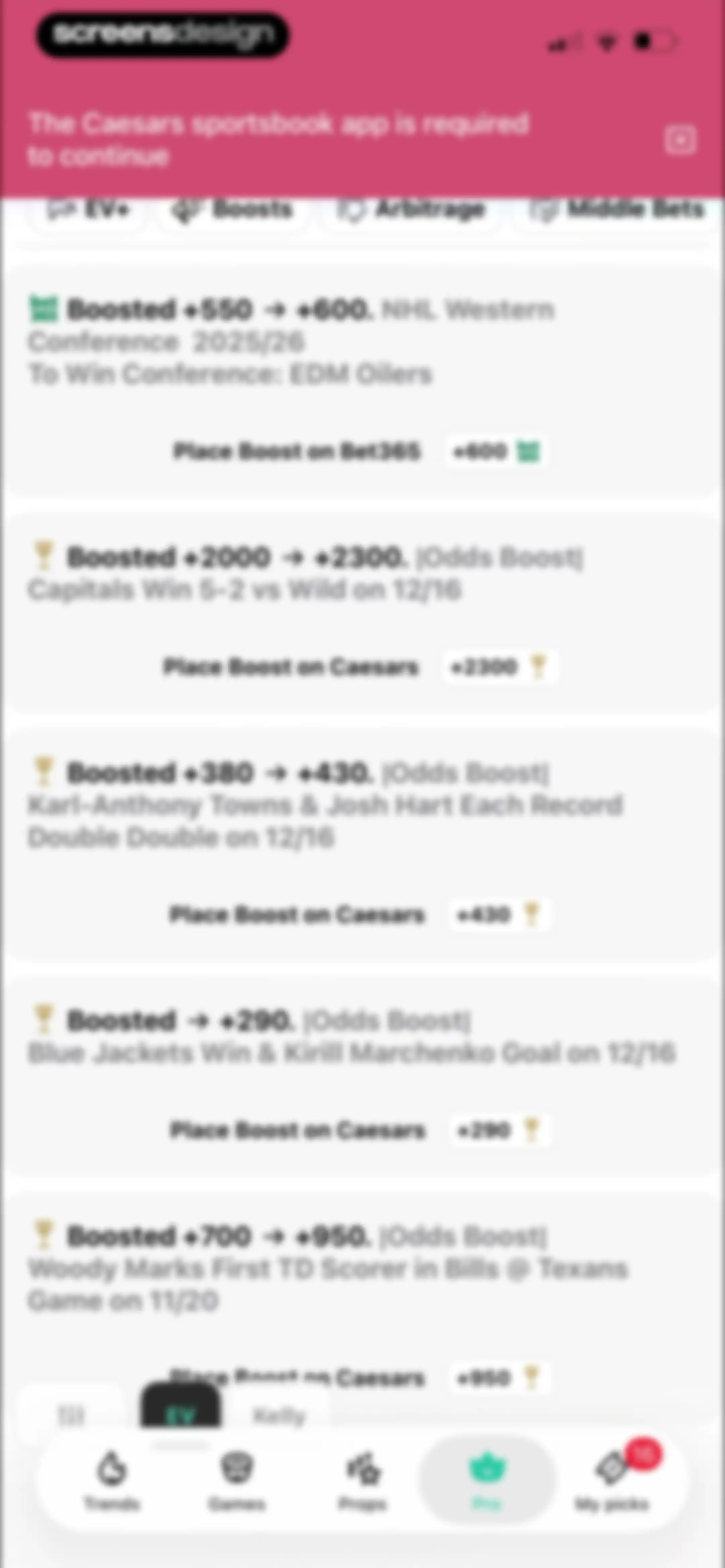 Outlier: Smart Sports Betting screen 101