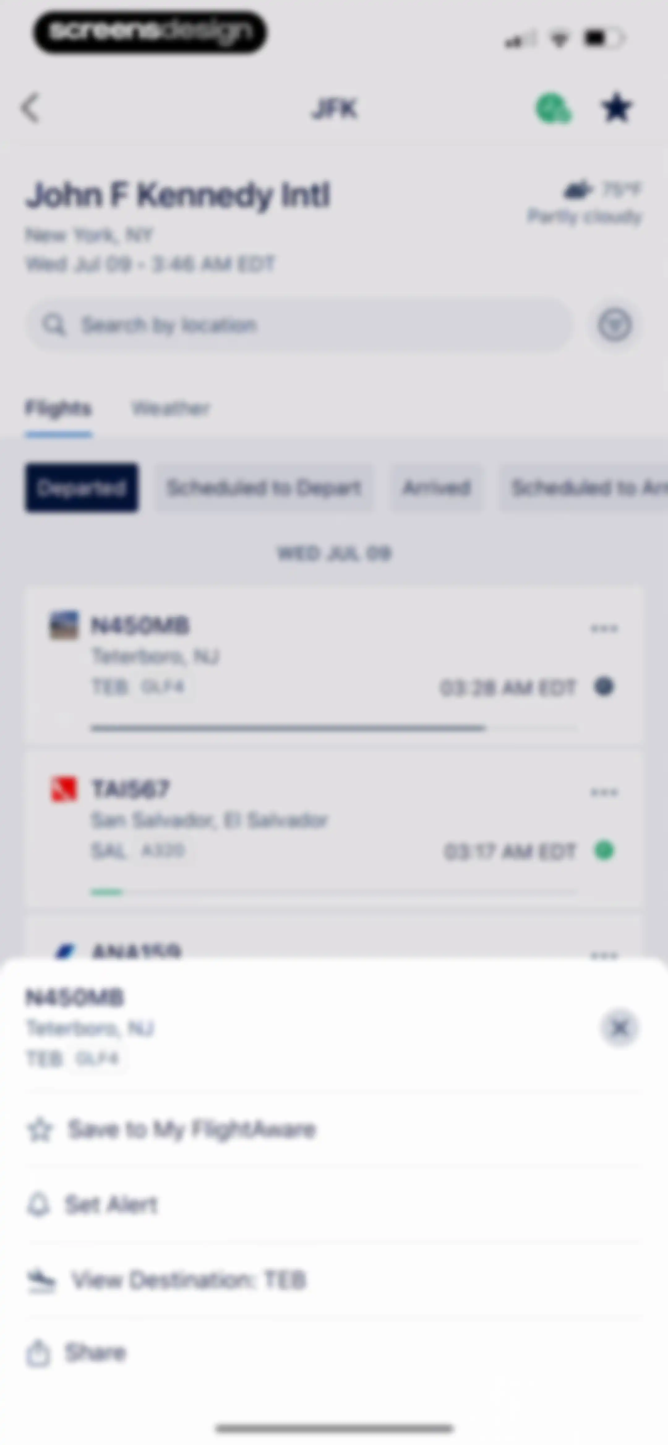 FlightAware Flight Tracker screen 61