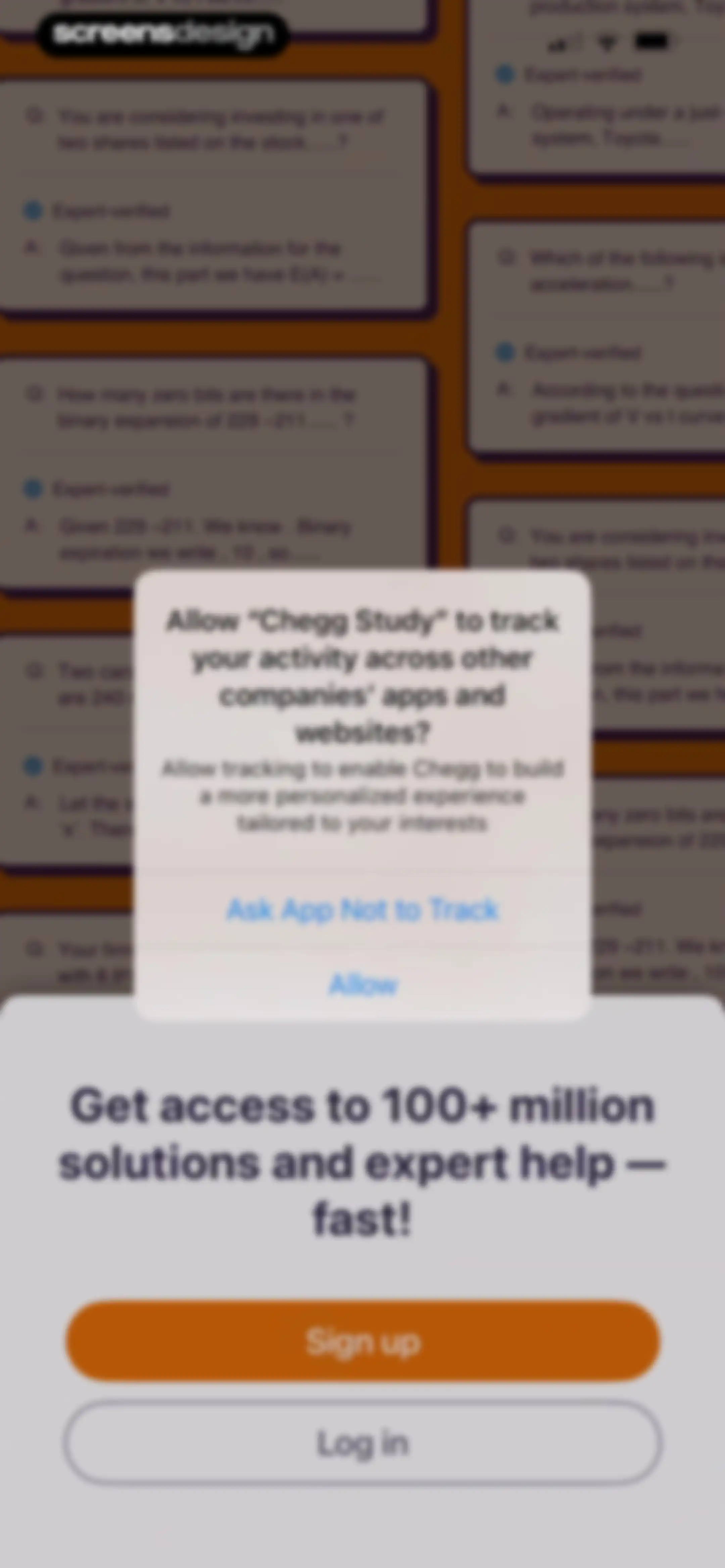 Chegg Study - Homework Help screen 4
