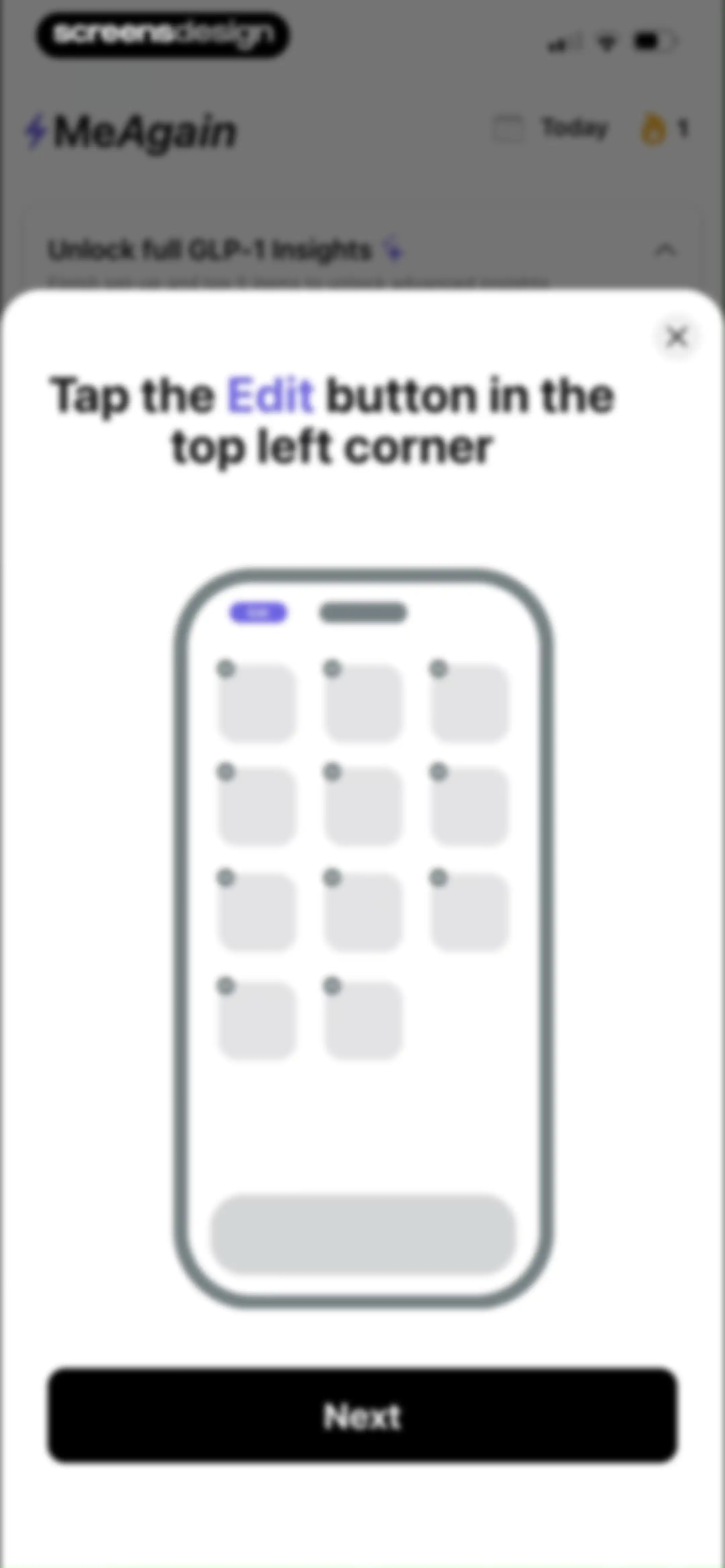 MeAgain: GLP-1 Tracker App screen 43