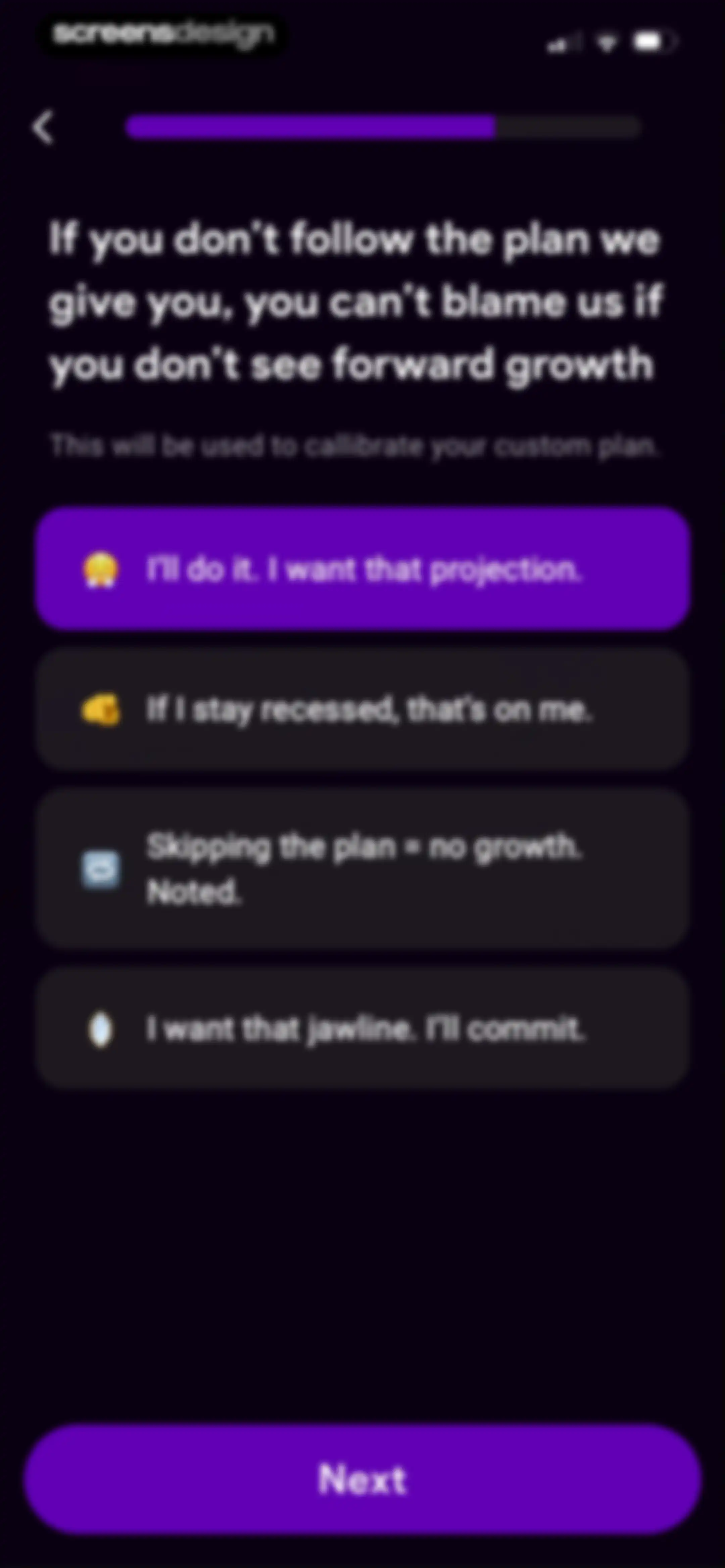 JawMax screen 8