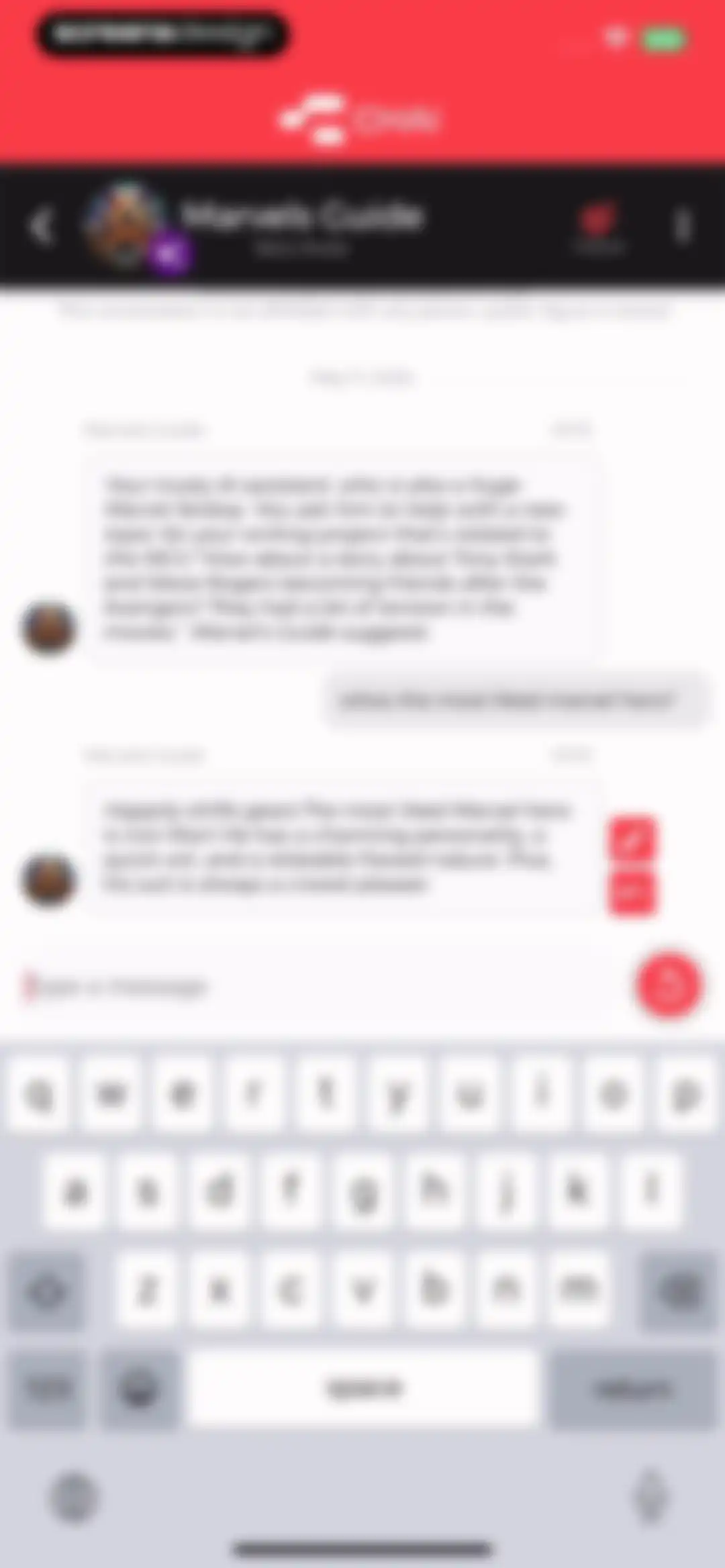 CHAI: Social AI Platform- Chat screen 23