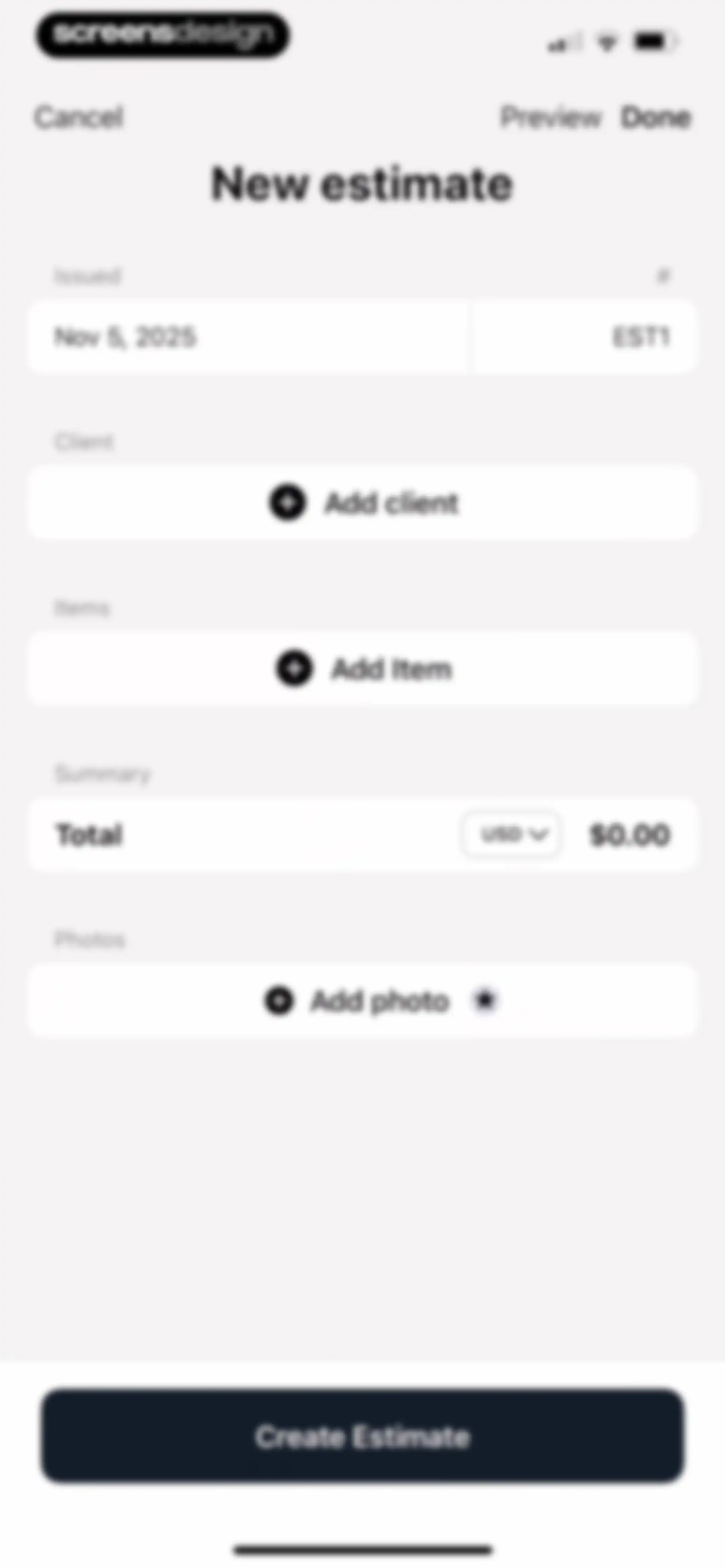 Invoice Maker ▸ Estimate App screen 43