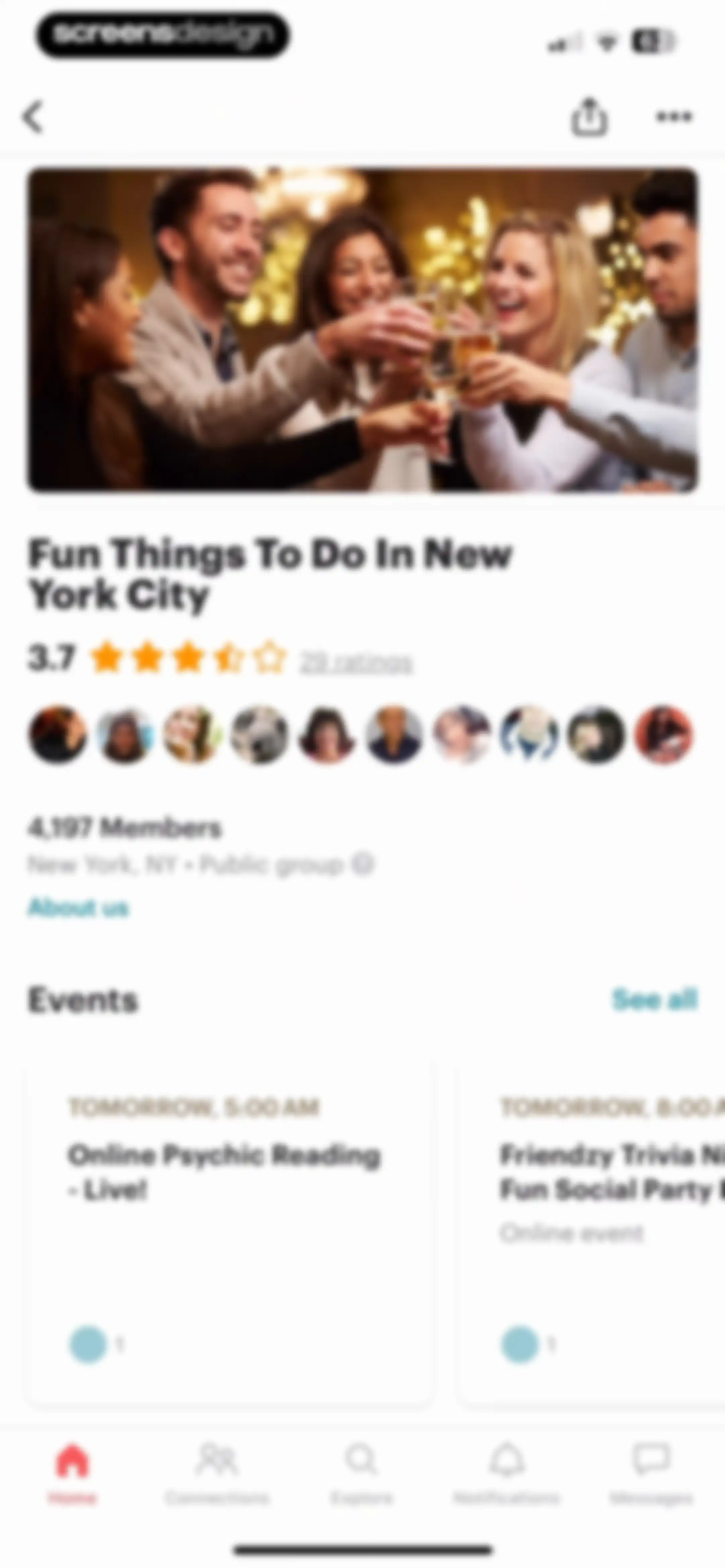 Meetup: Social Events & Groups screen 84