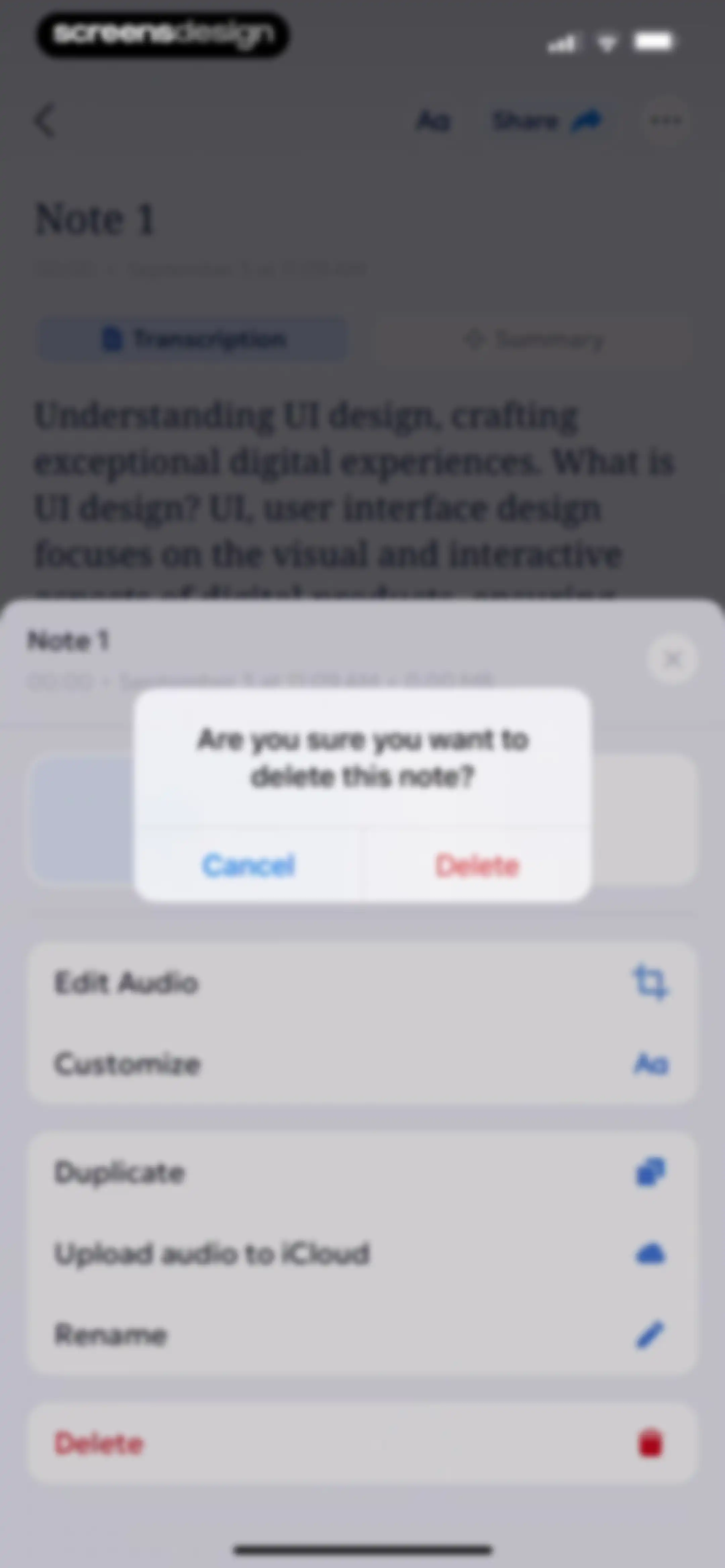 AI Summary - Meeting Notes screen 41