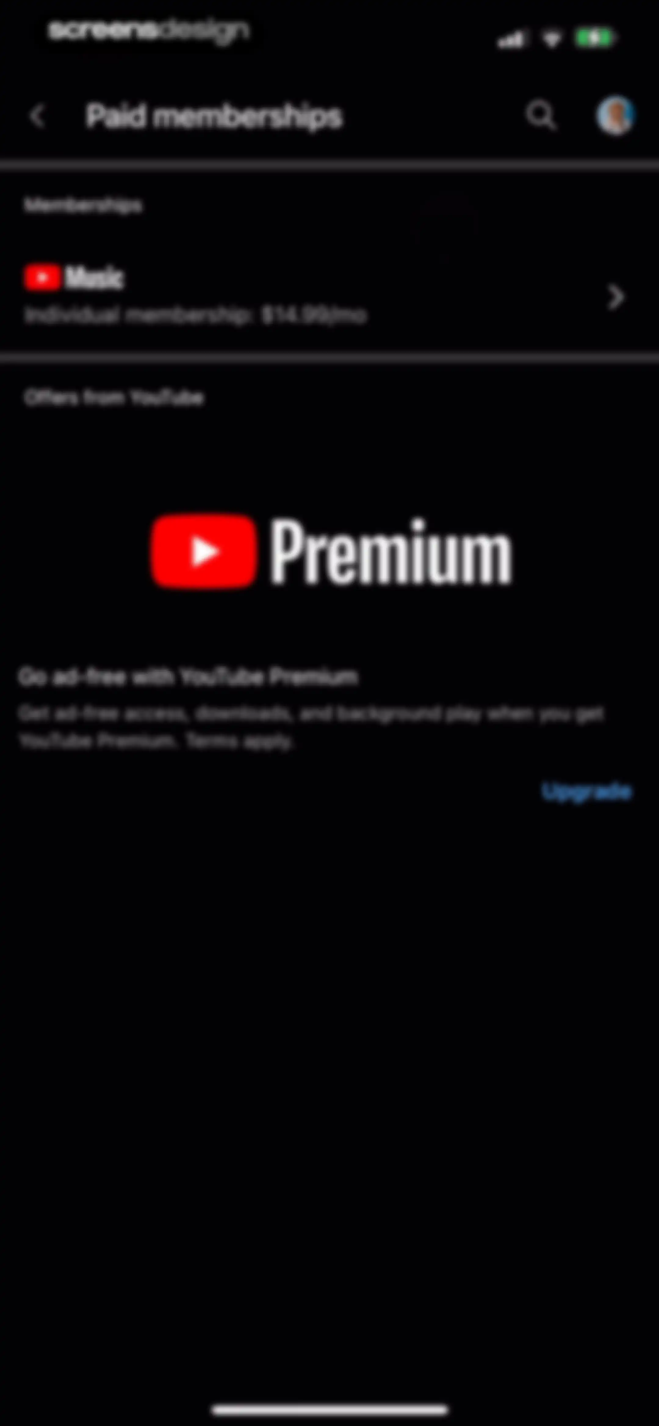 YouTube Music screen 180