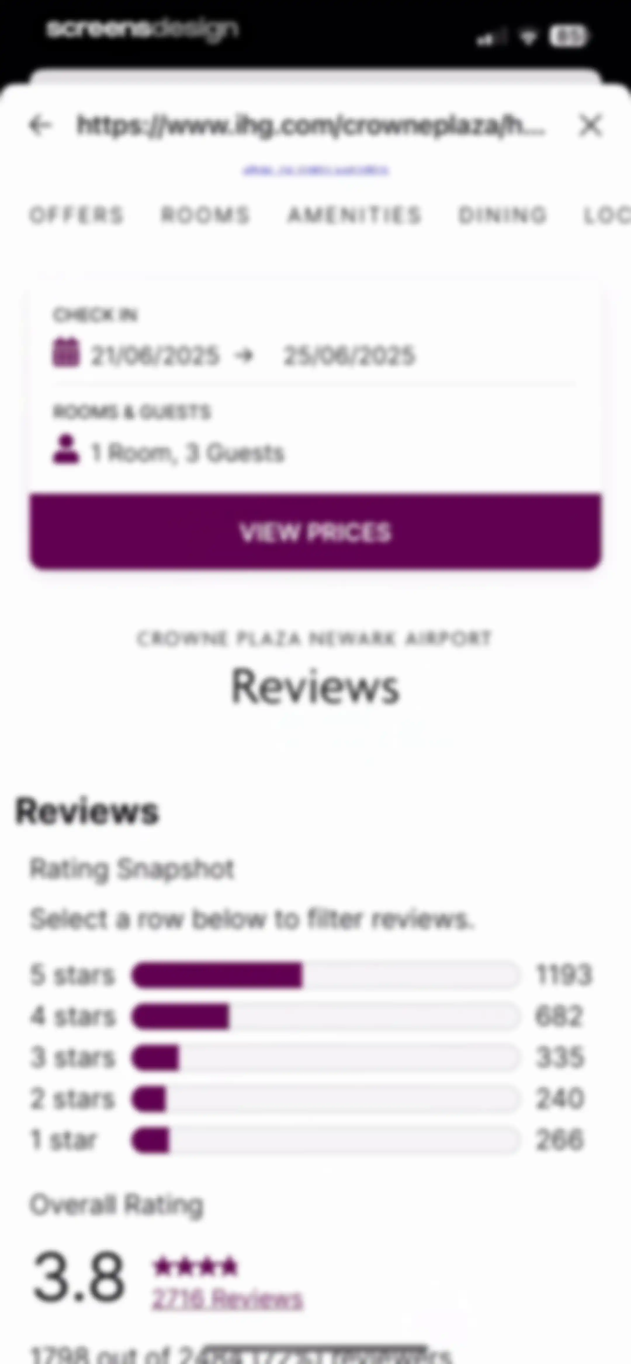 IHG One Rewards: Book Hotels screen 87