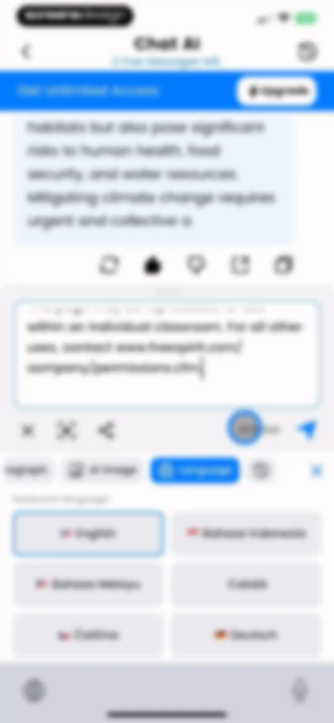 AI Keyboard: Chatbot, Grammar screen 26