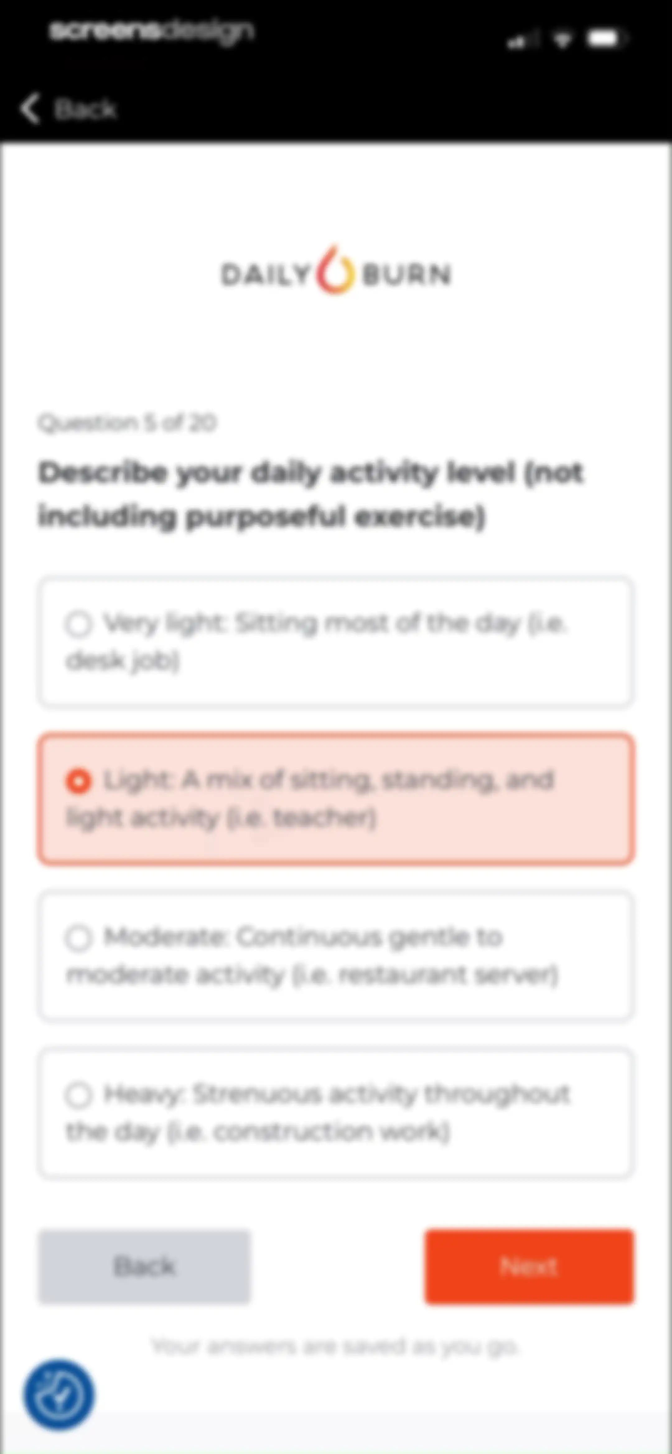 Daily Burn: Home Workouts screen 20