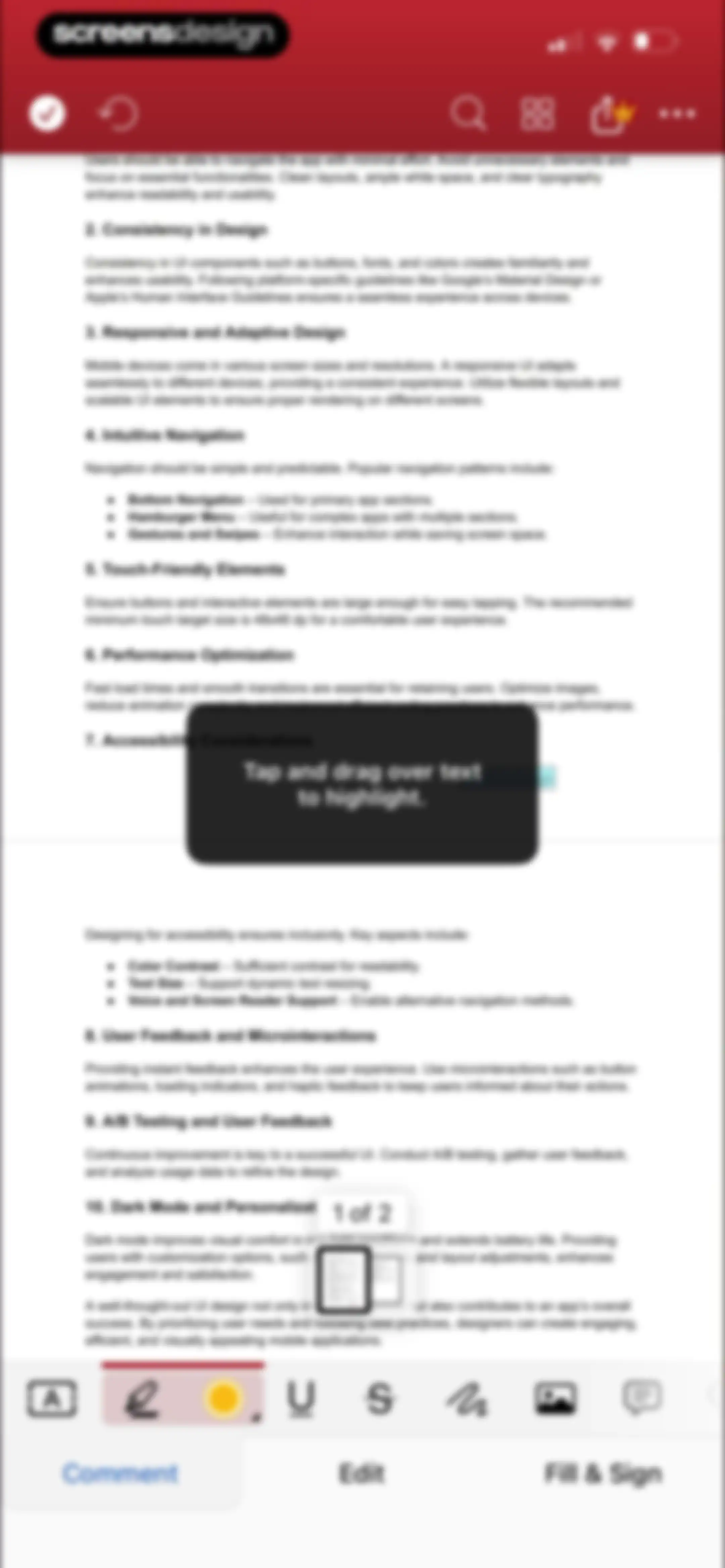 MobiPDF・PDF Text Editor・Reader screen 29
