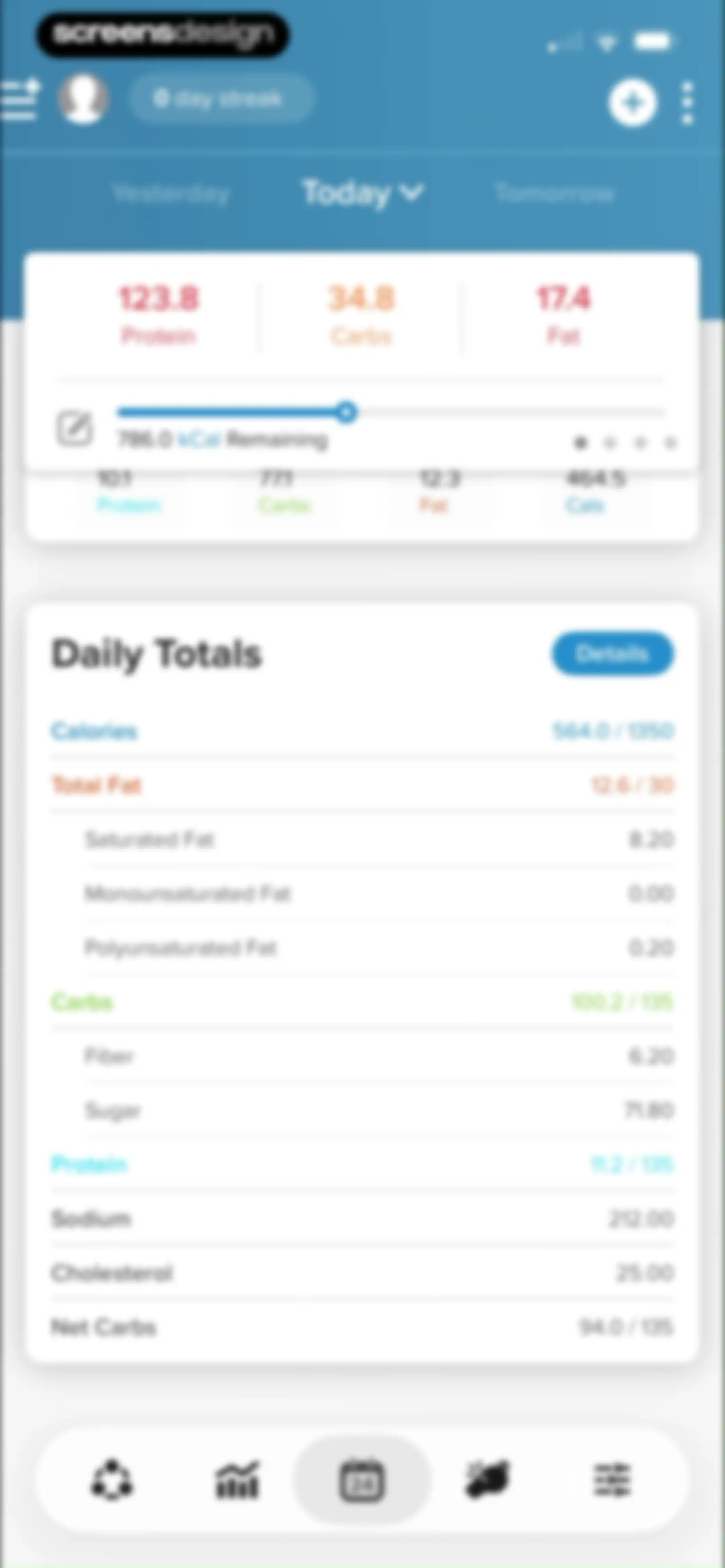 My Macros+ | Macro Tracker screen 155