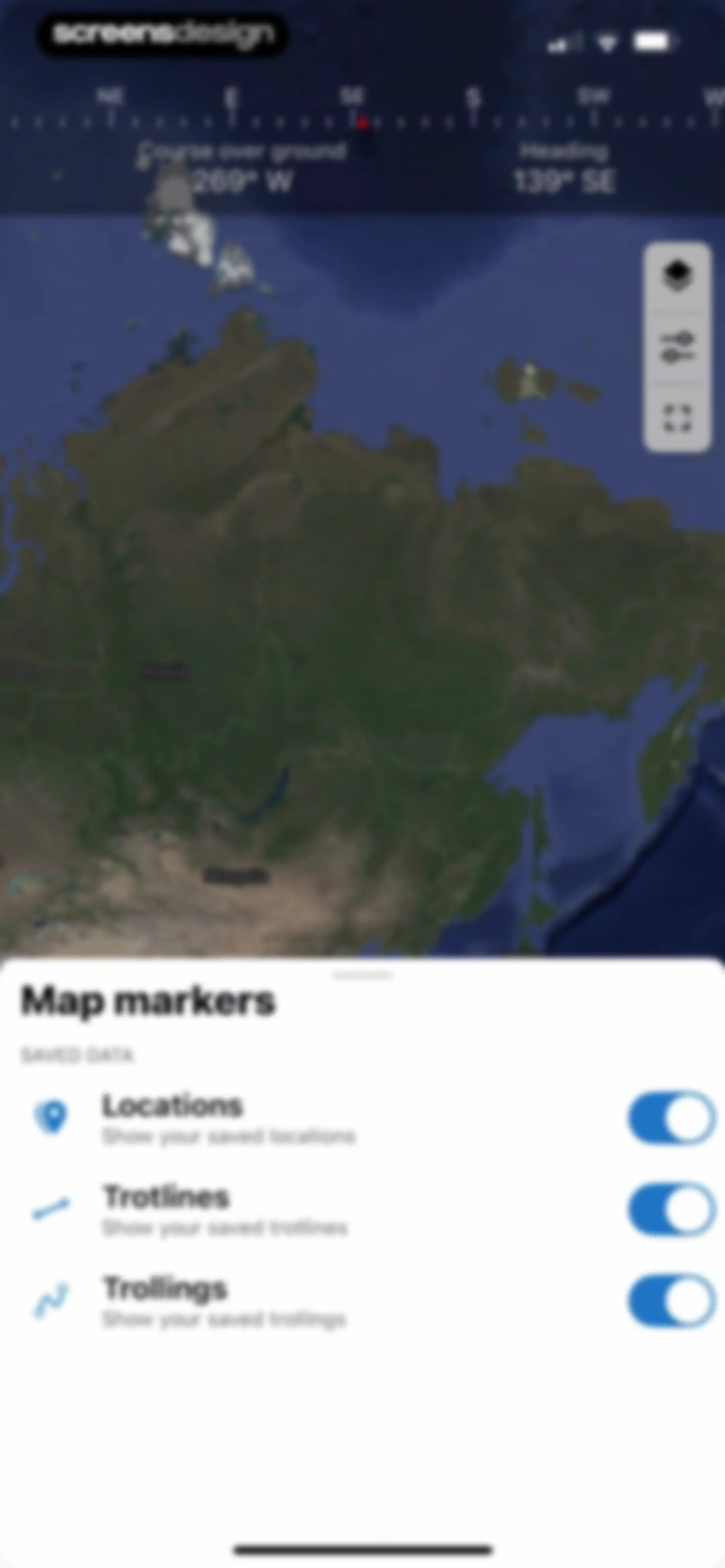 Fishing Points: Map & Forecast screen 61