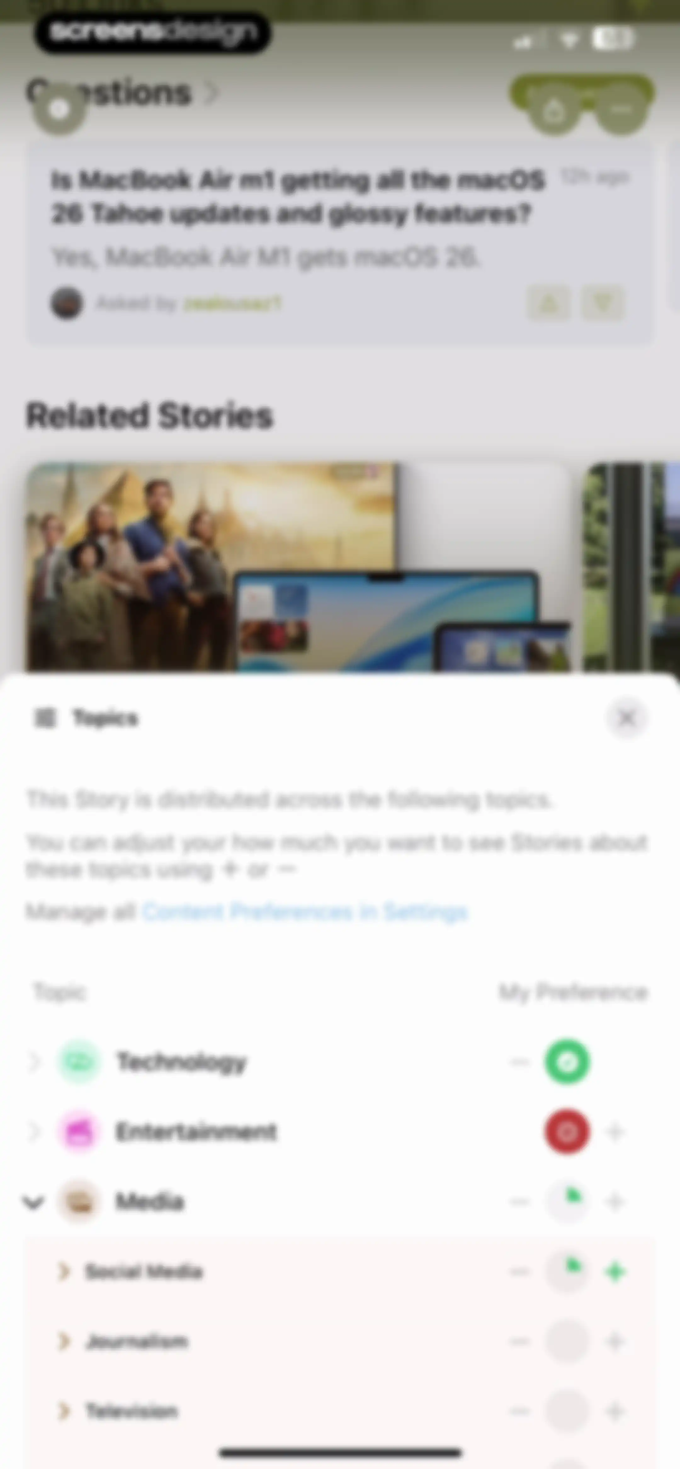 Particle: Personalized News screen 72