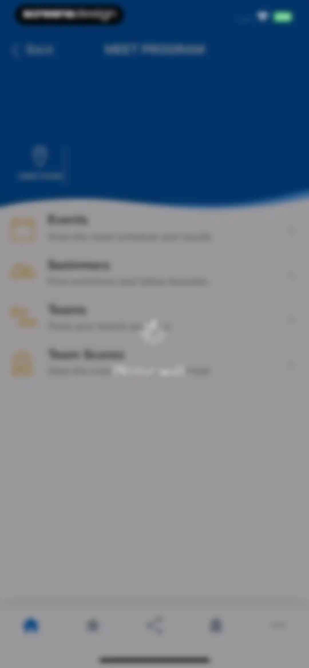 Meet Mobile: Swim screen 5