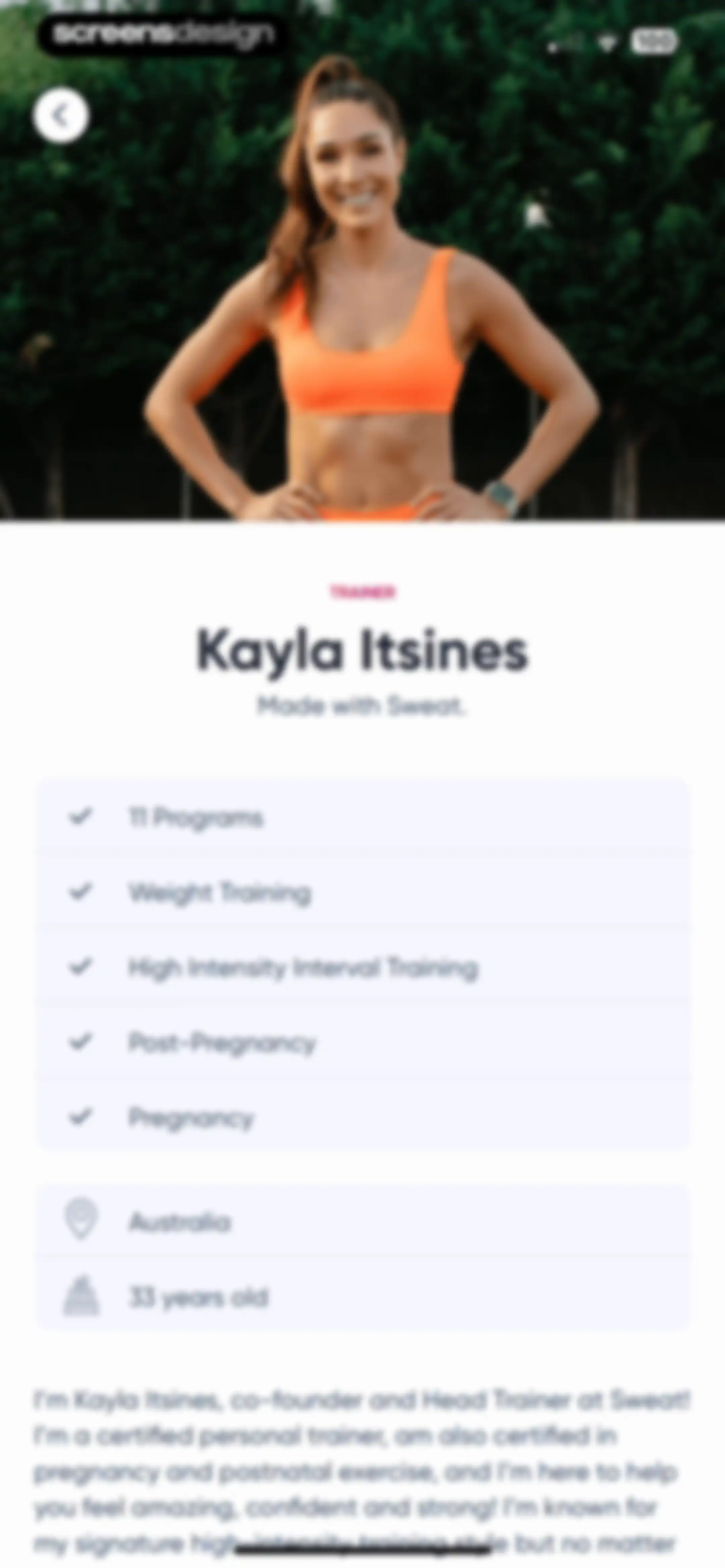 Sweat: Fitness App For Women screen 105