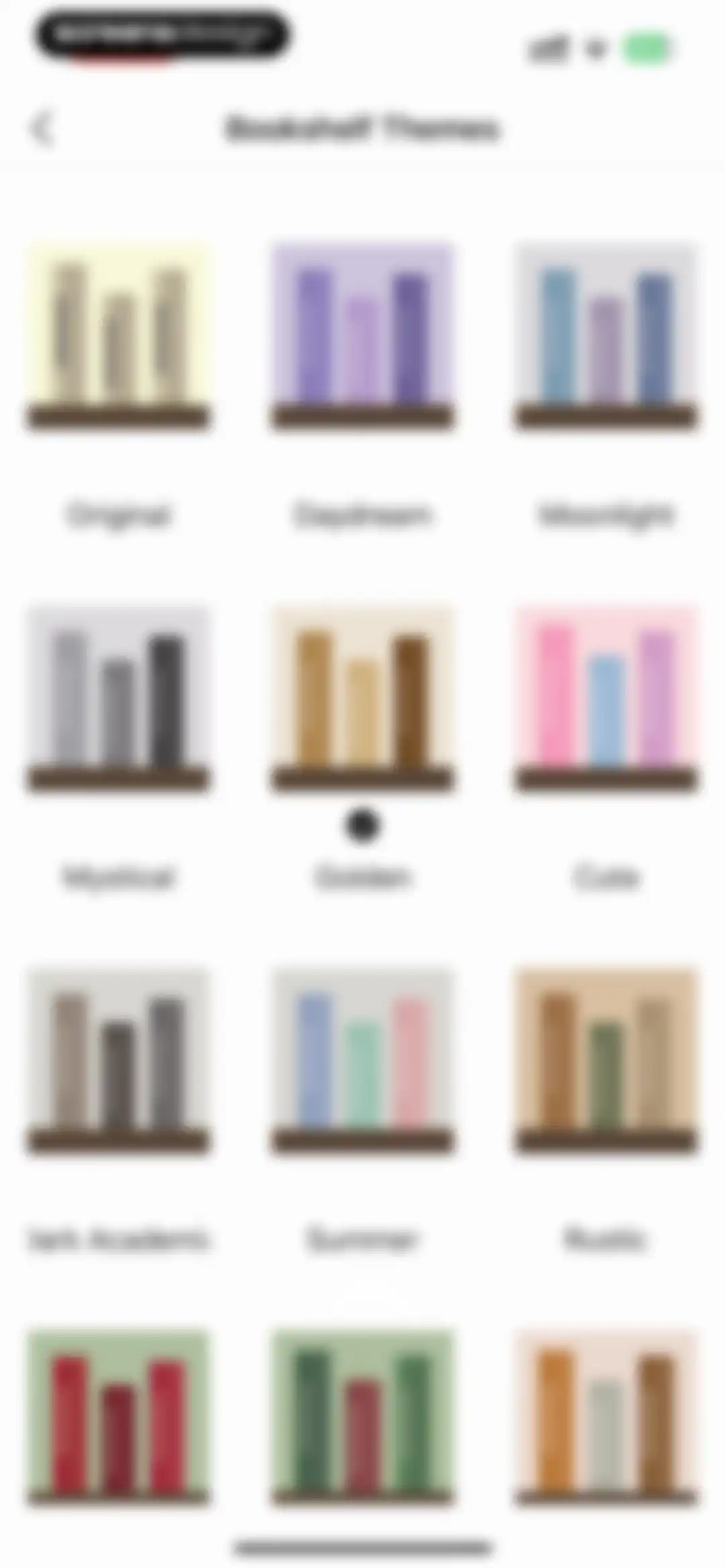 TBR - Bookshelf screen 109