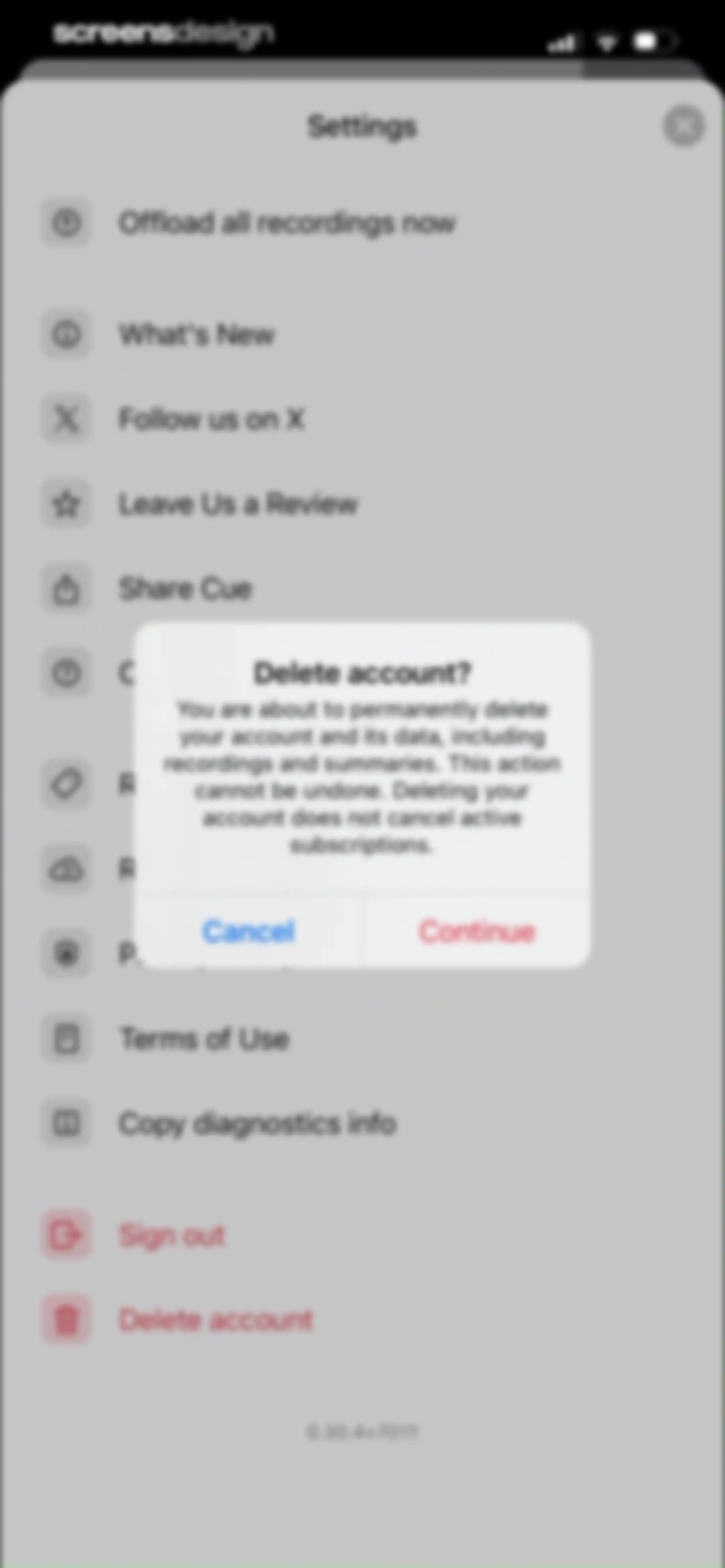 Cue: AI Note Taker & Recorder screen 105