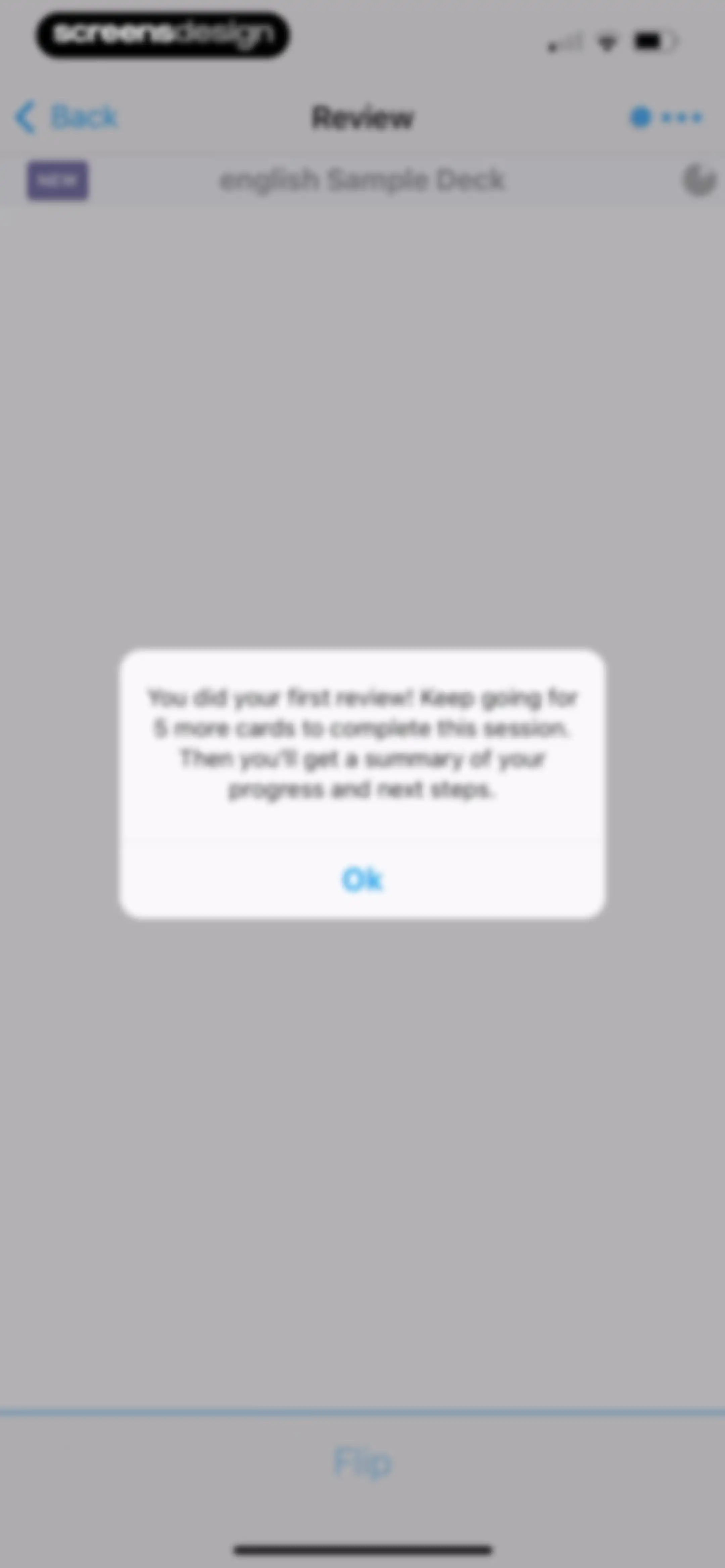 AlgoApp - Flashcards screen 10