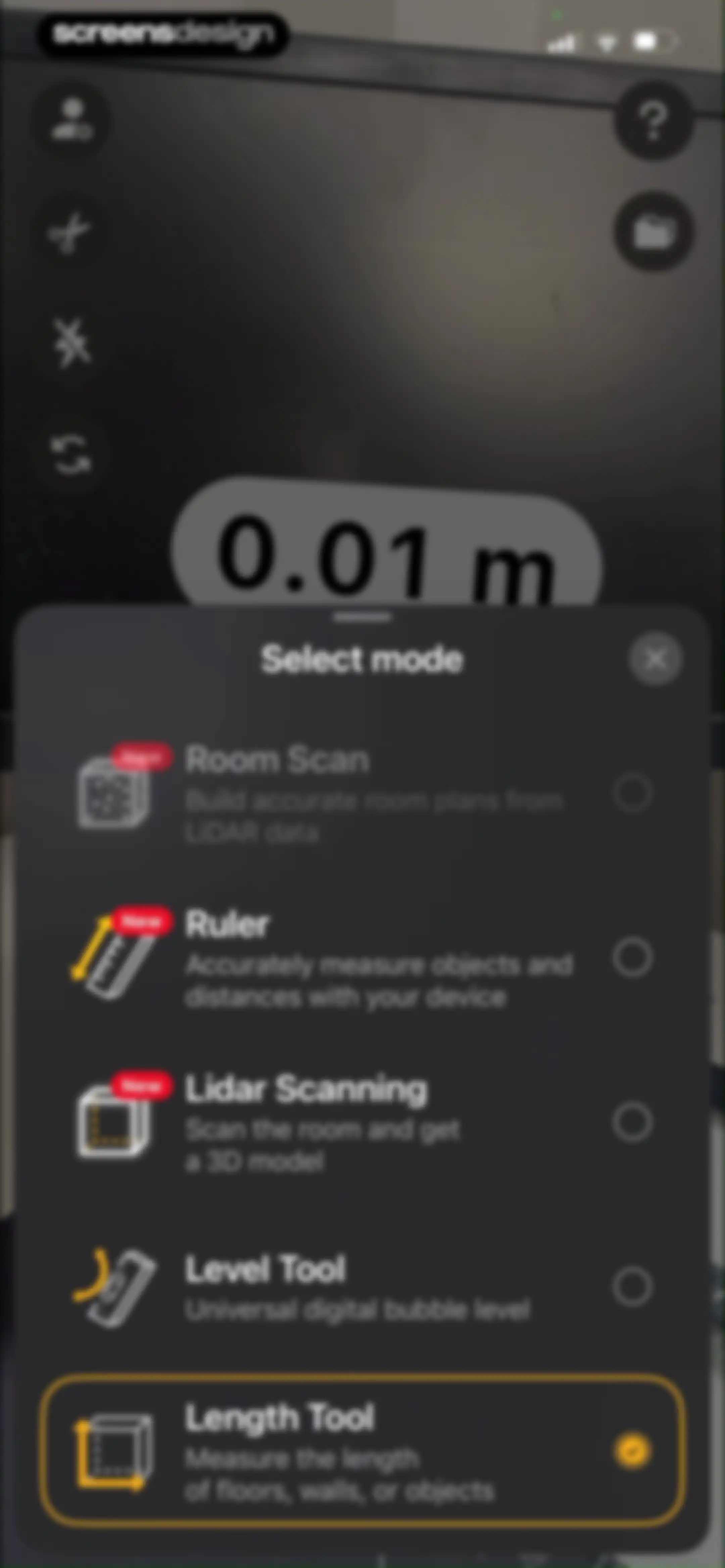 The Tape Measure & 3D Scanner screen 22