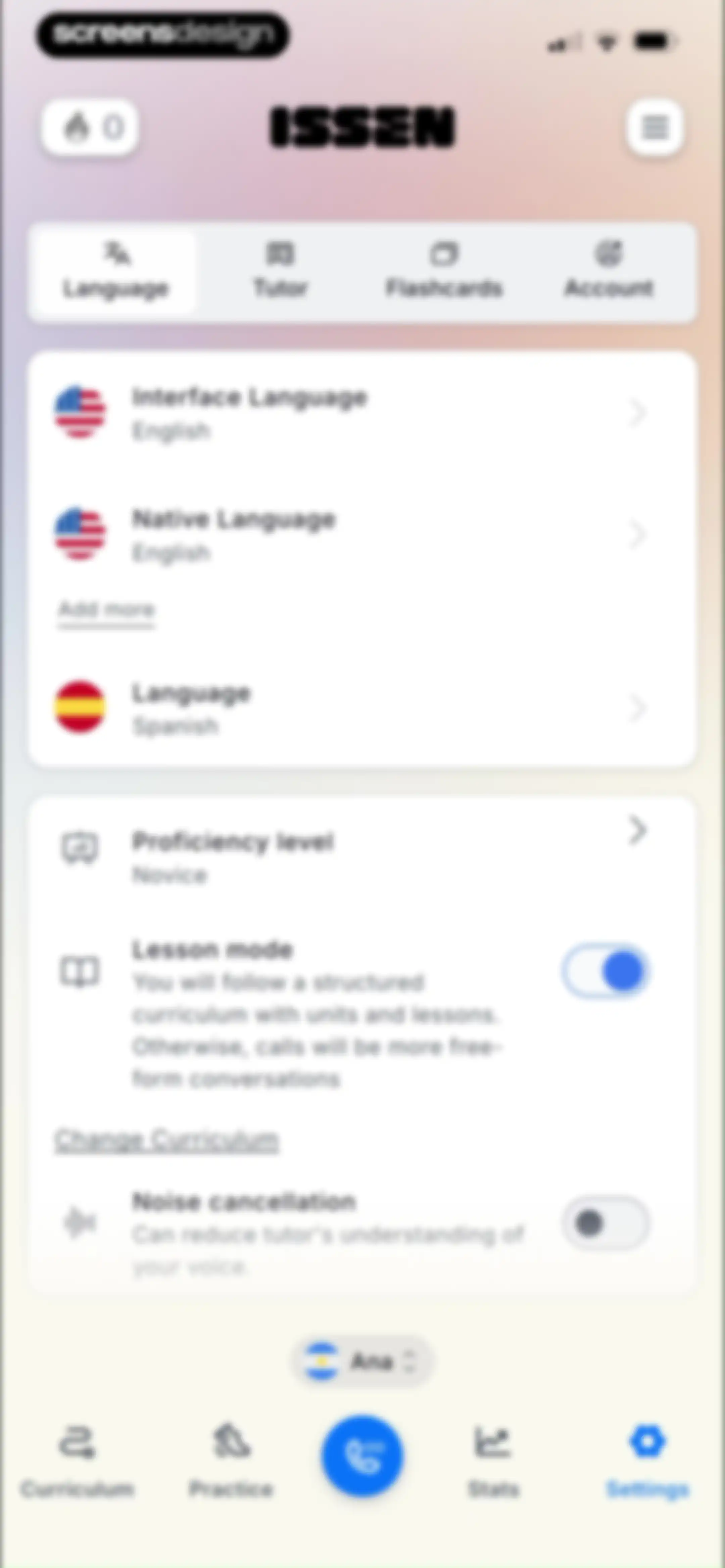 ISSEN - Voice Tutor screen 33