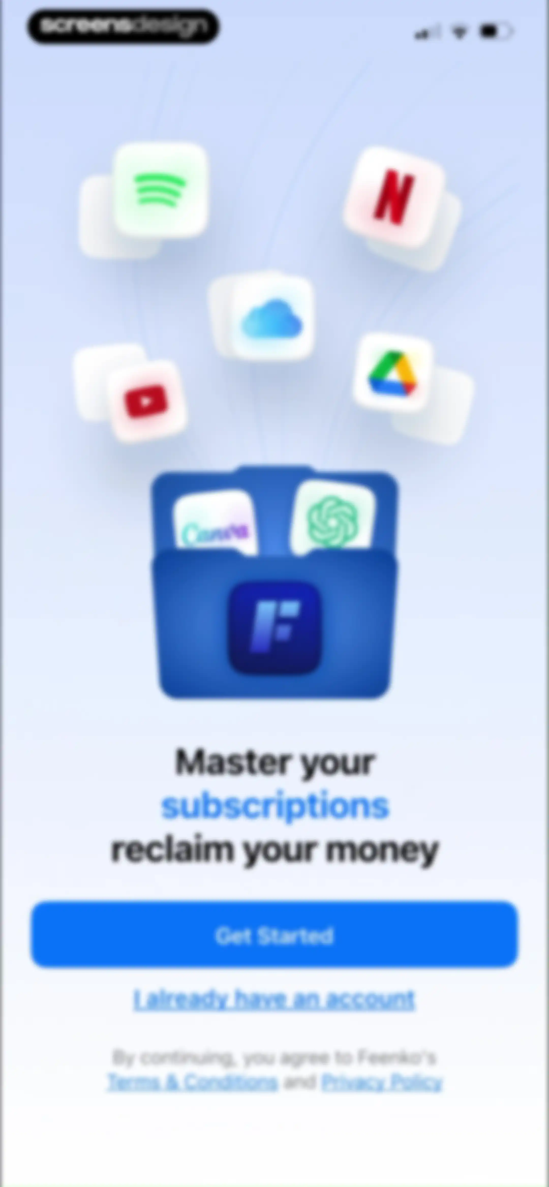 Feenko: Cancel Subscription screen 2