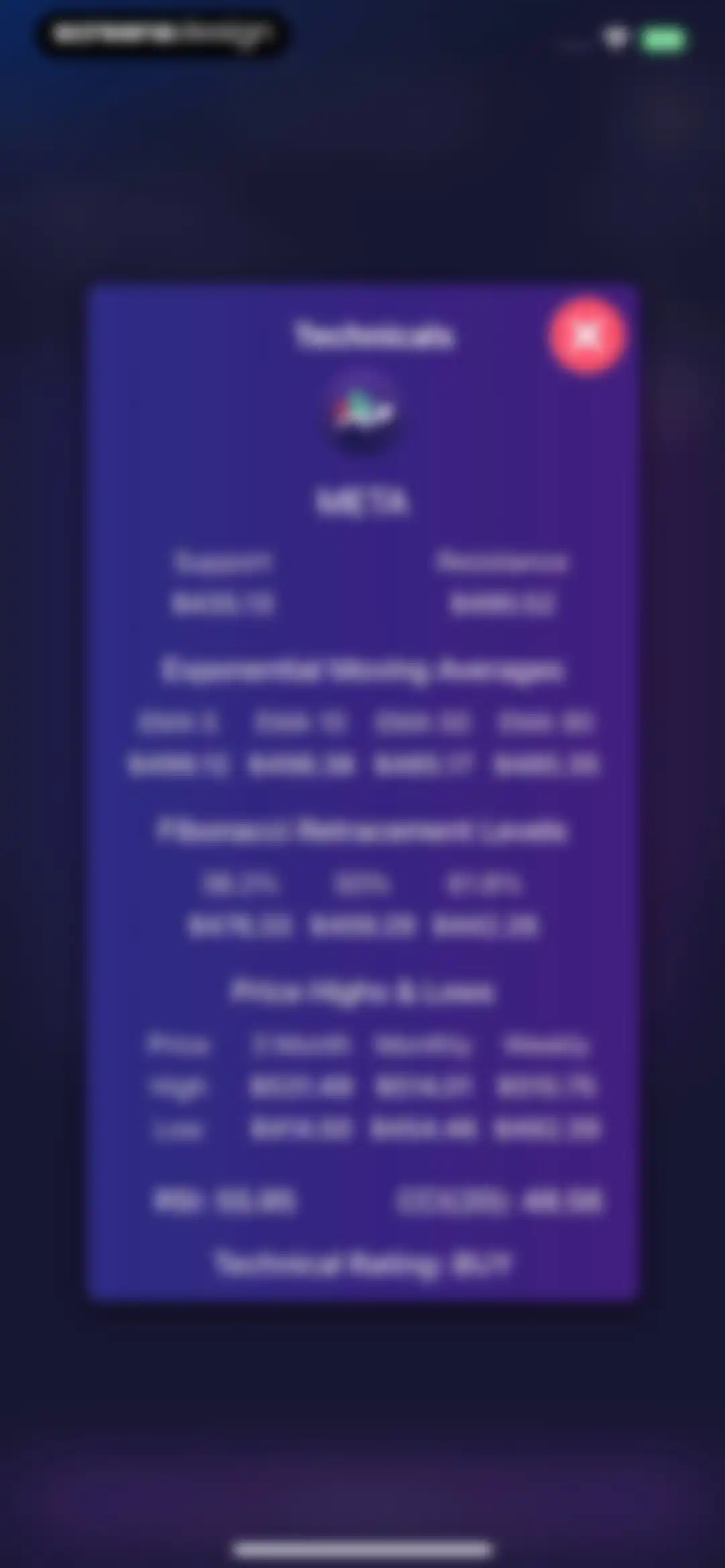 Stocks Alerter screen 43