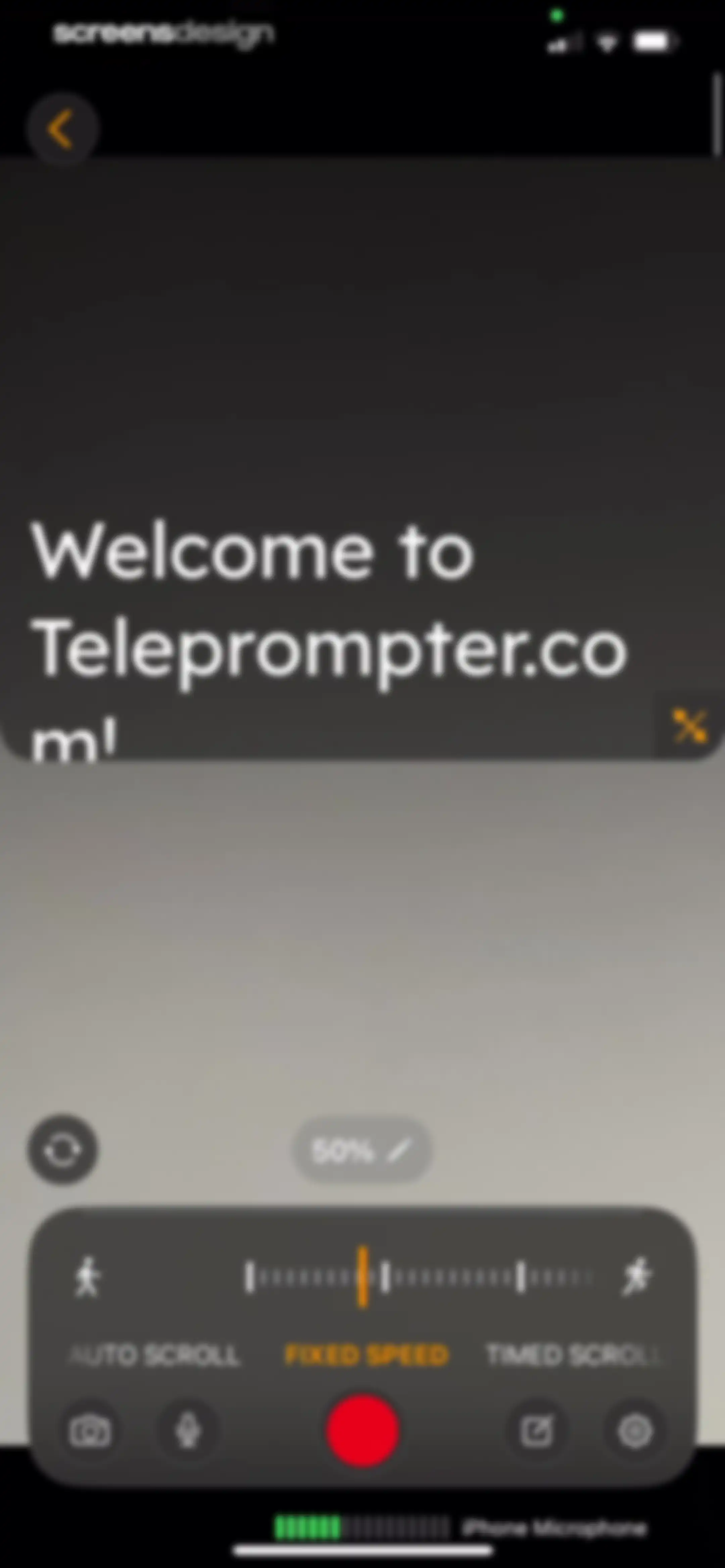 Teleprompter.com screen 134