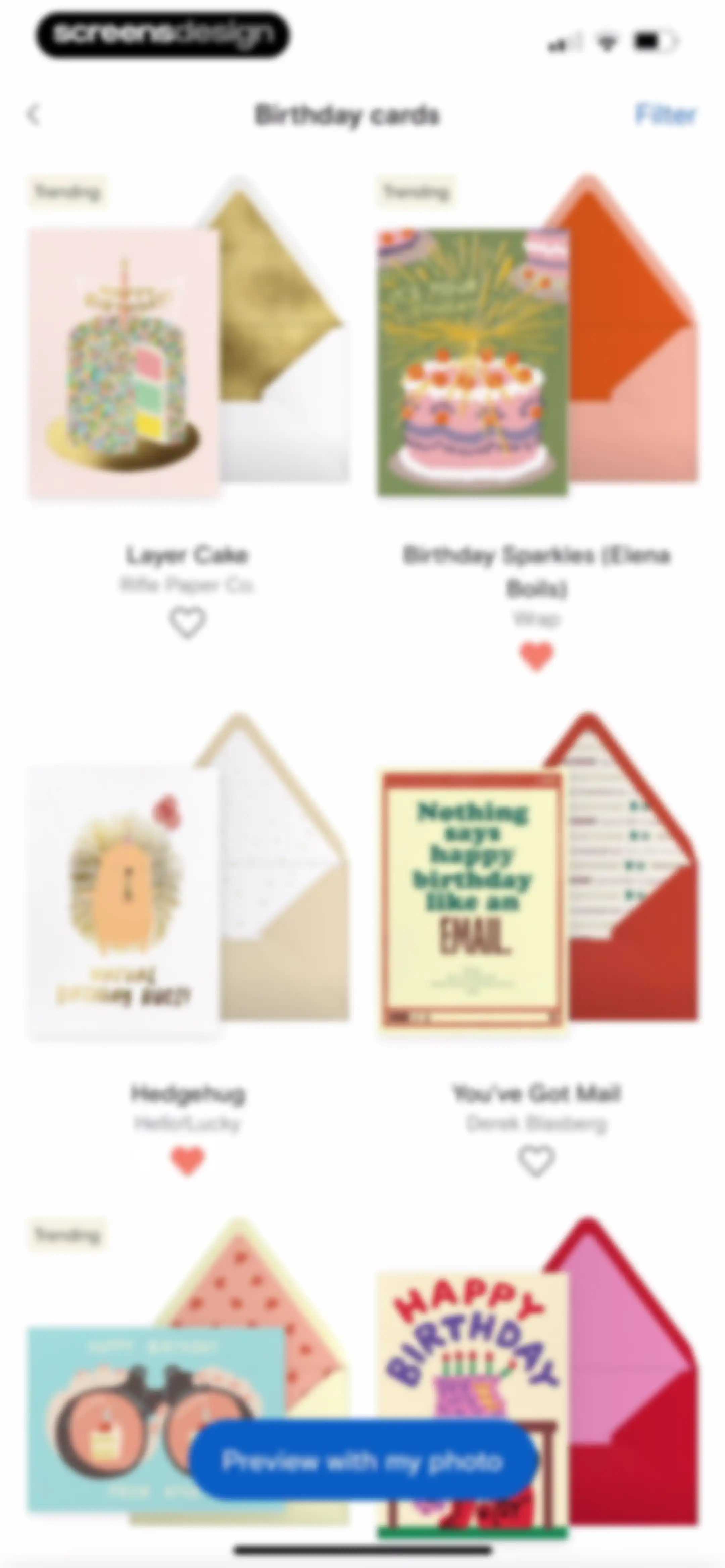 Paperless Post: Invitations screen 104