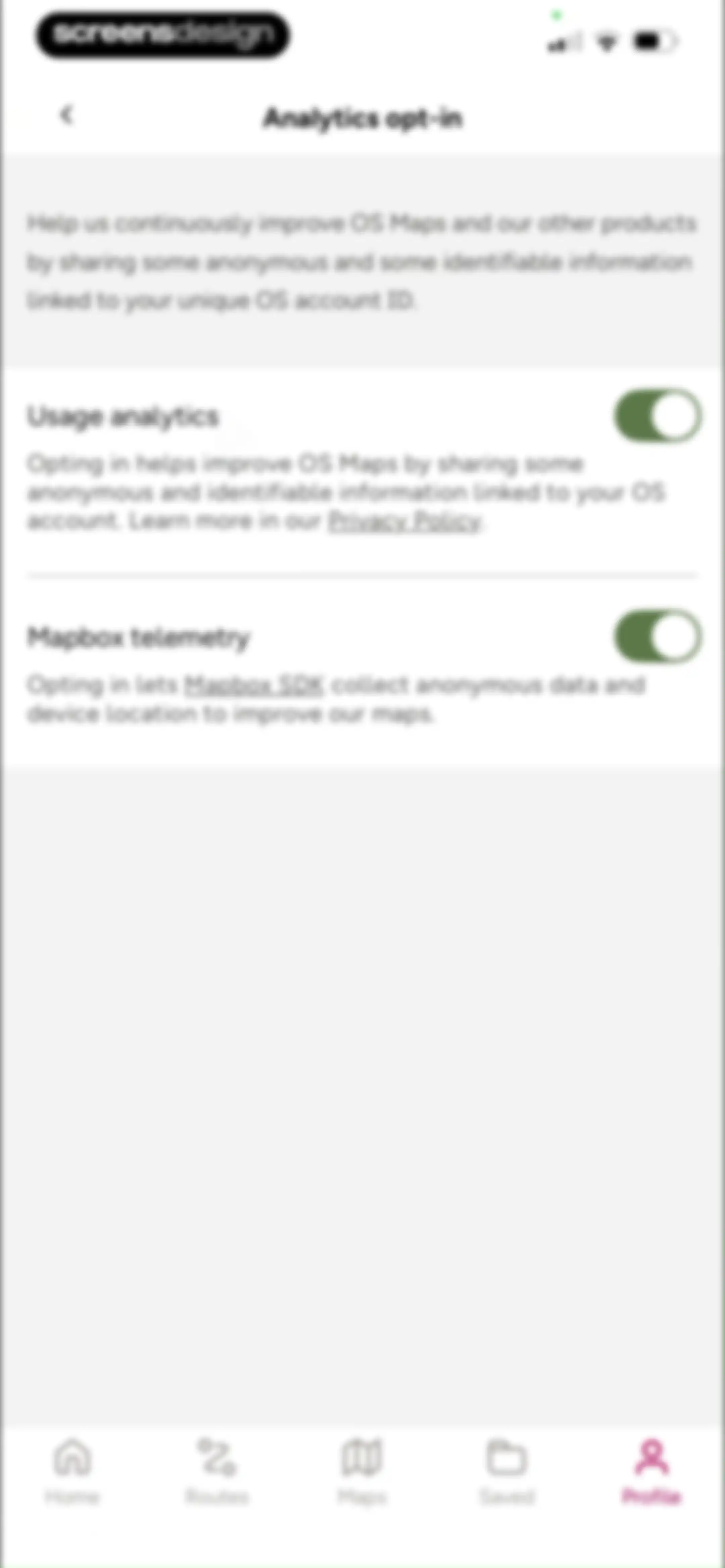 OS Maps: Walk, Hike, Run, Bike screen 164