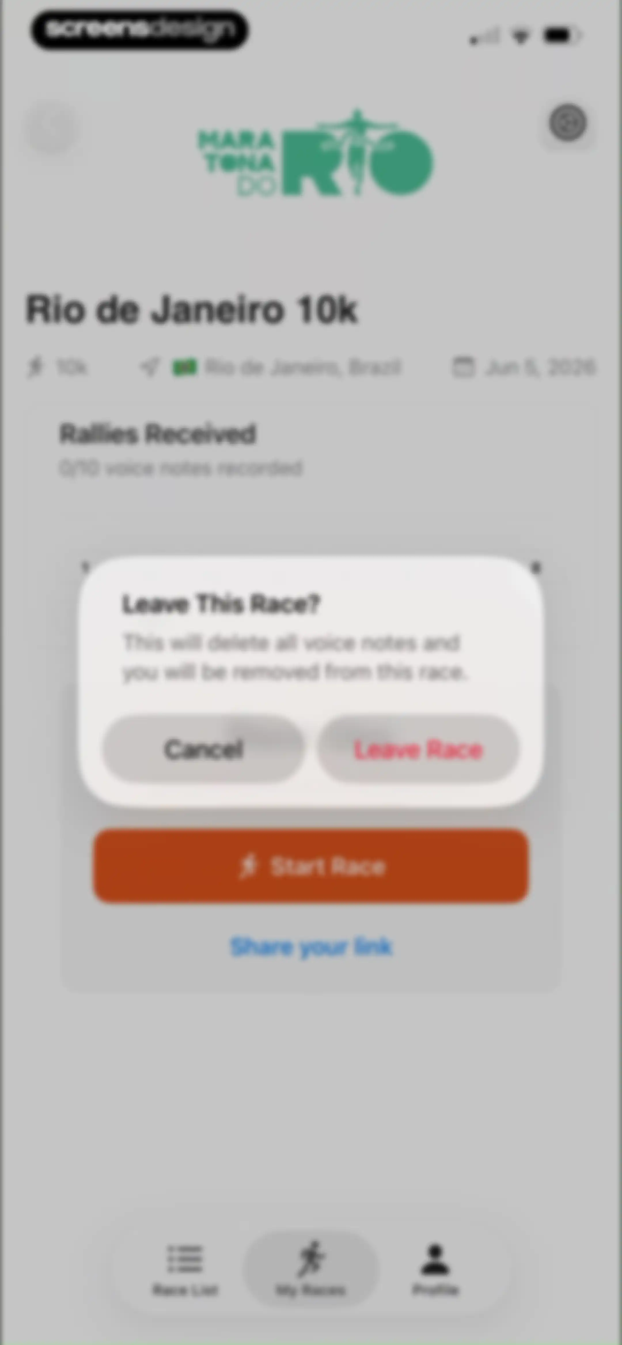 Rally: Voice Notes on Race Day screen 40