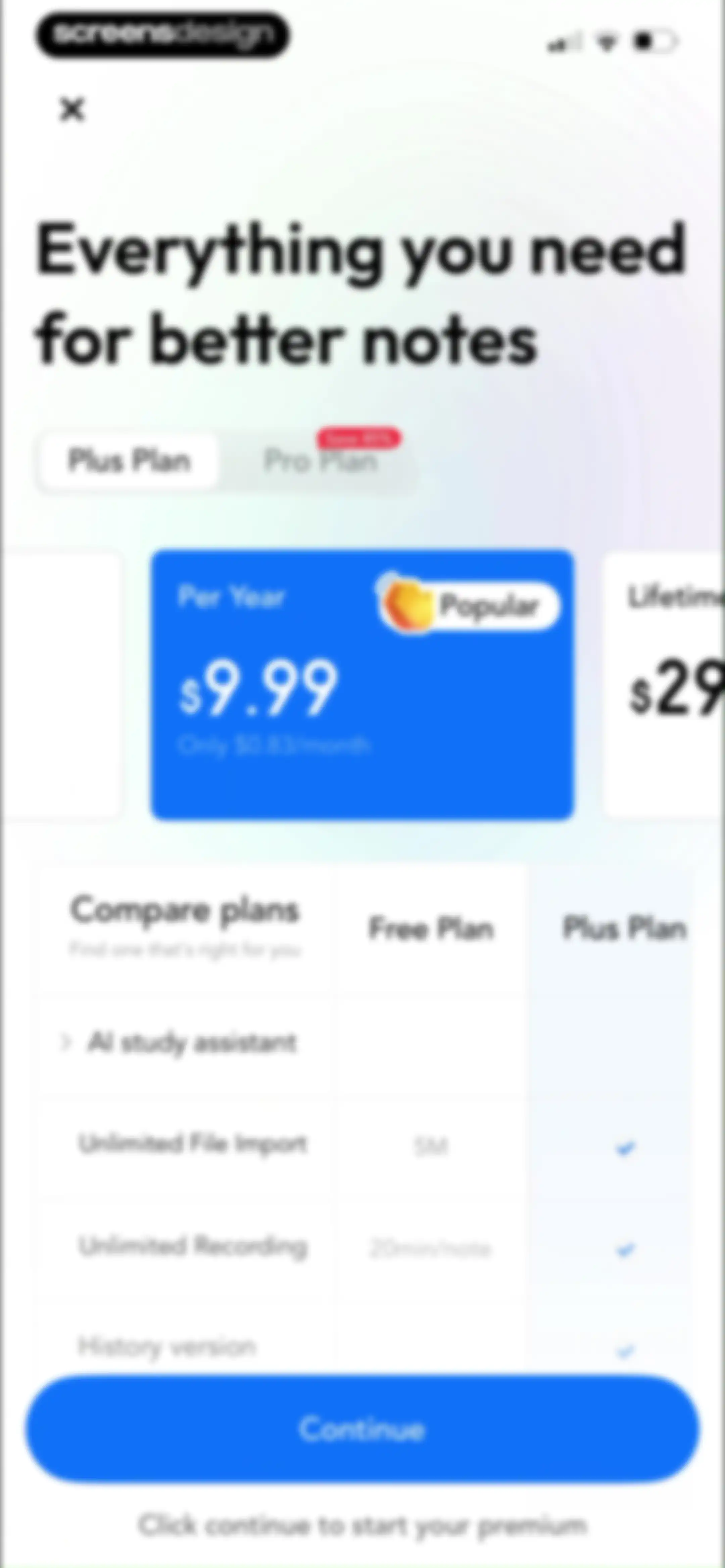 Freenotes®: AI Notes Taking screen 98