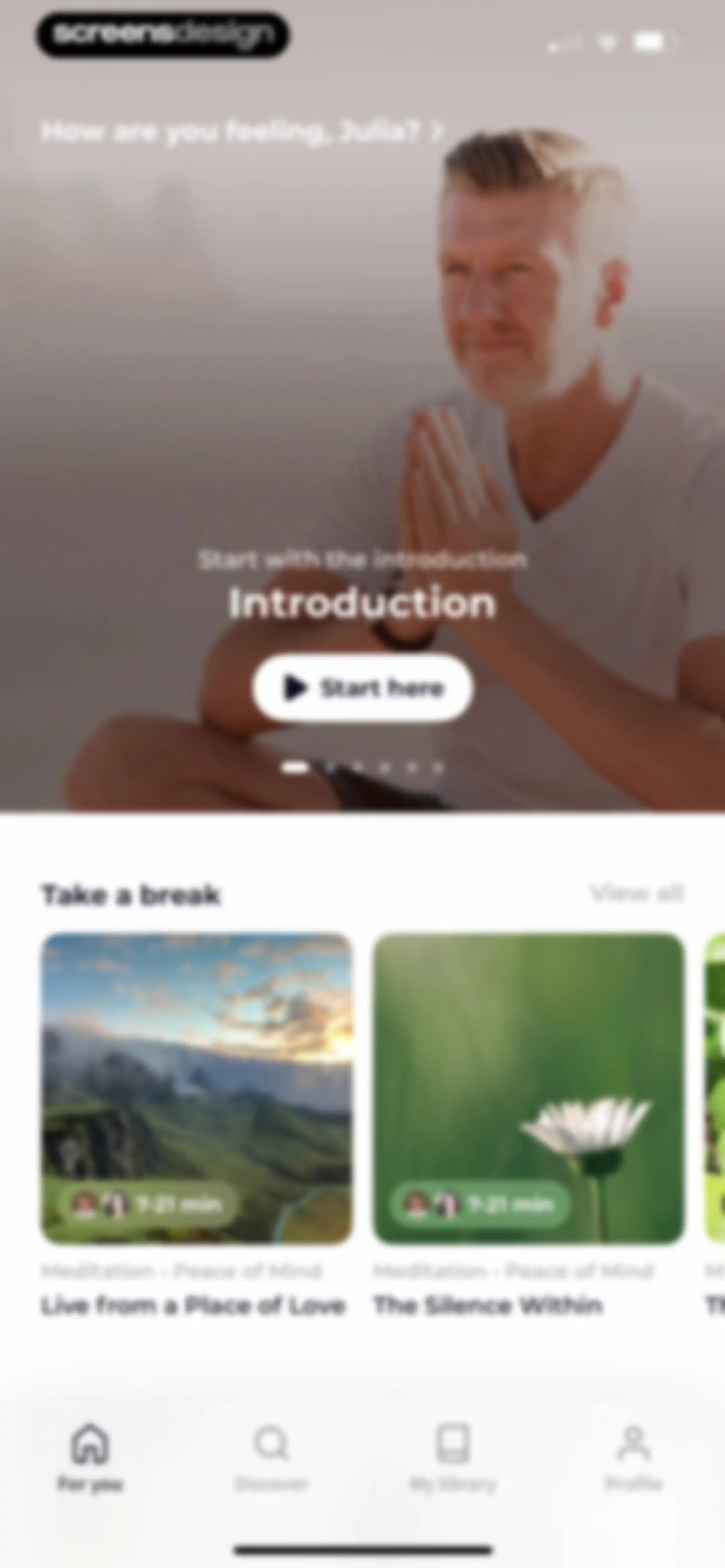 Meditation Moments - Guided screen 14