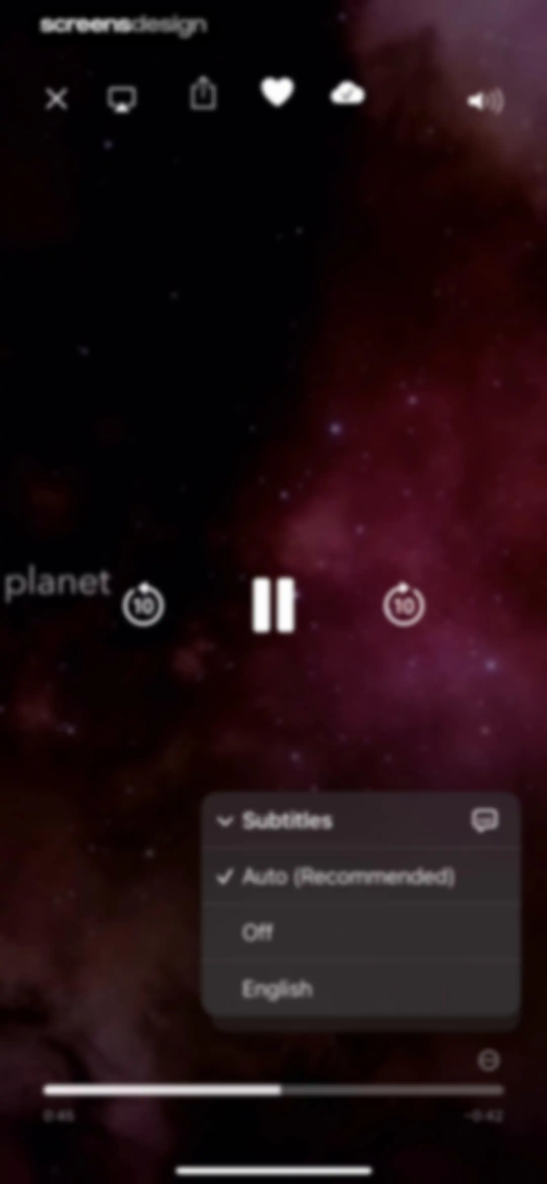 Calm screen 31