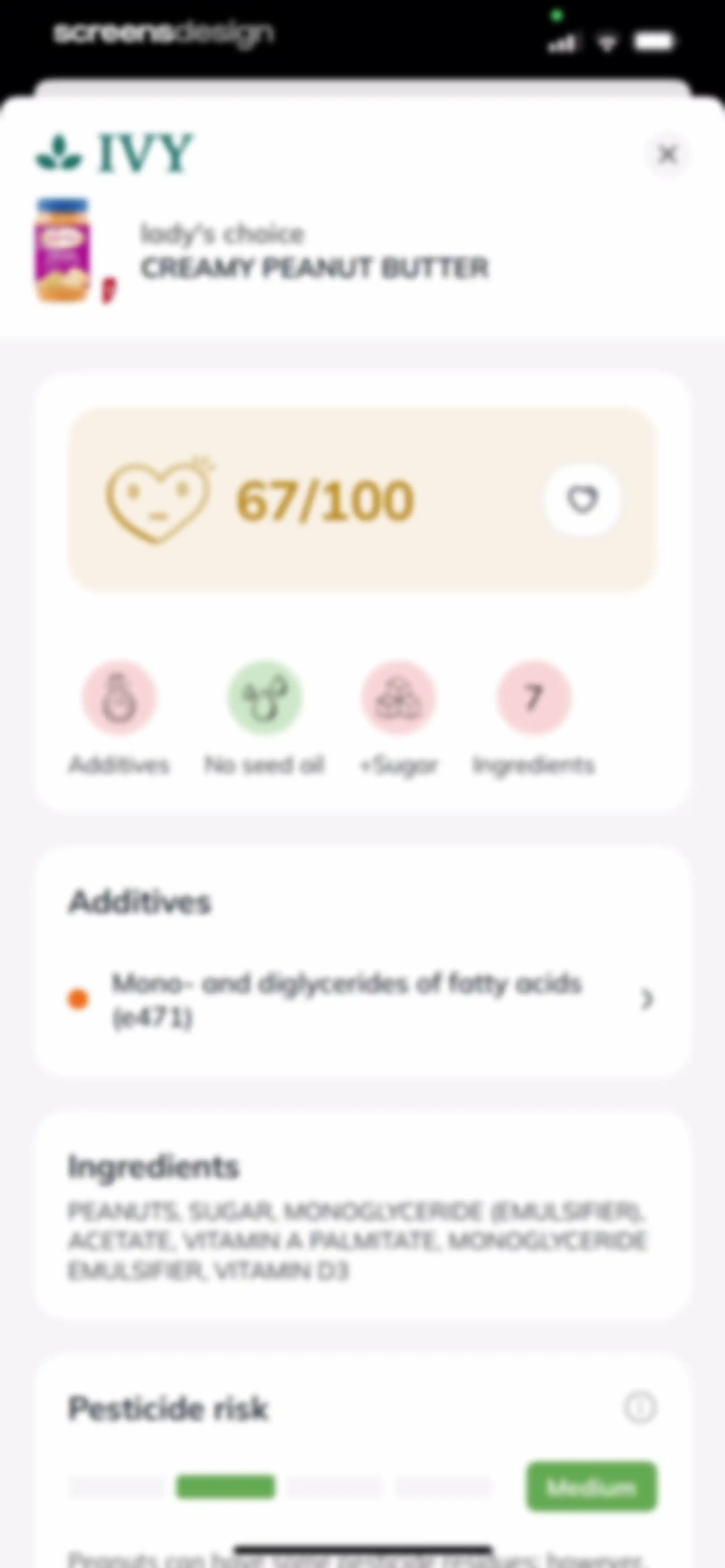 Ivy: Processed Food Scanner screen 54