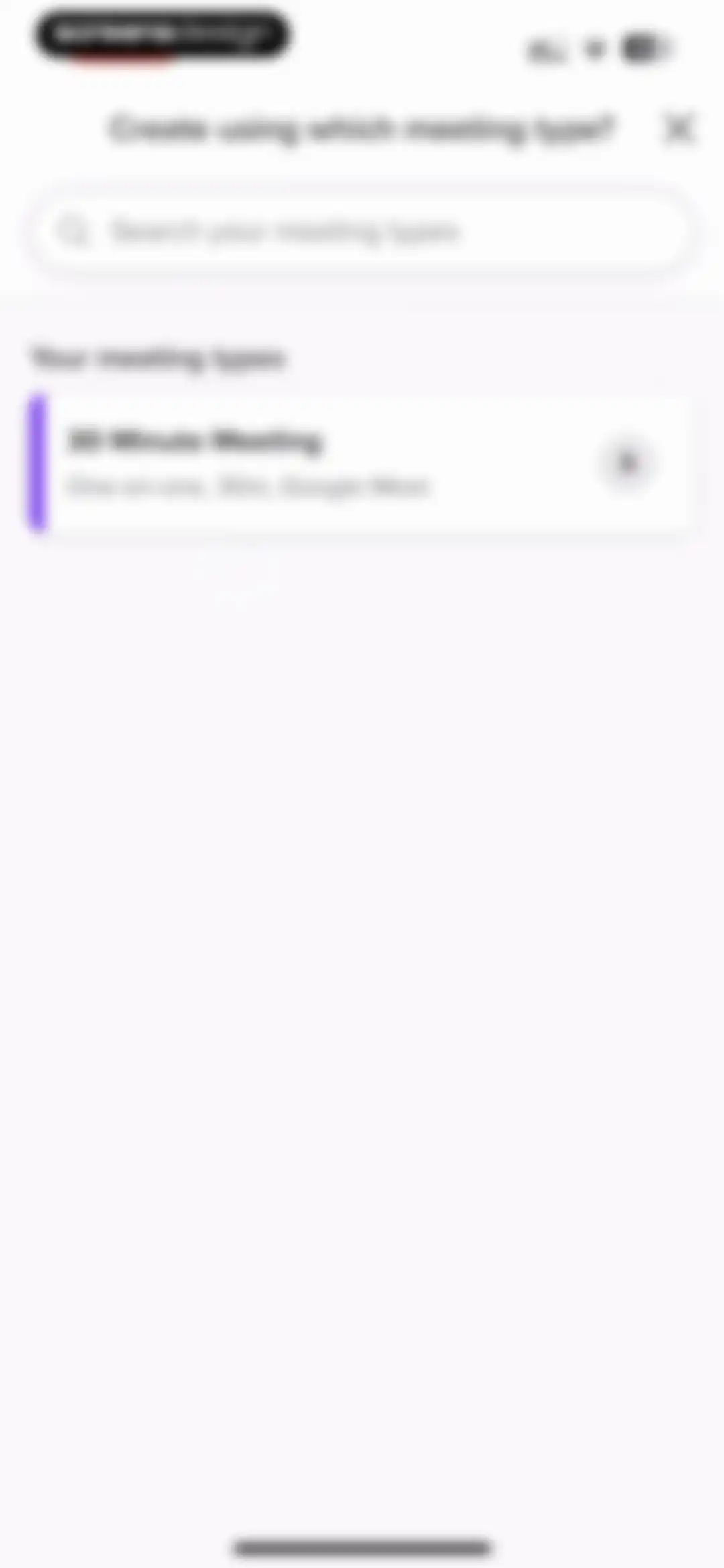 Calendly Mobile screen 85