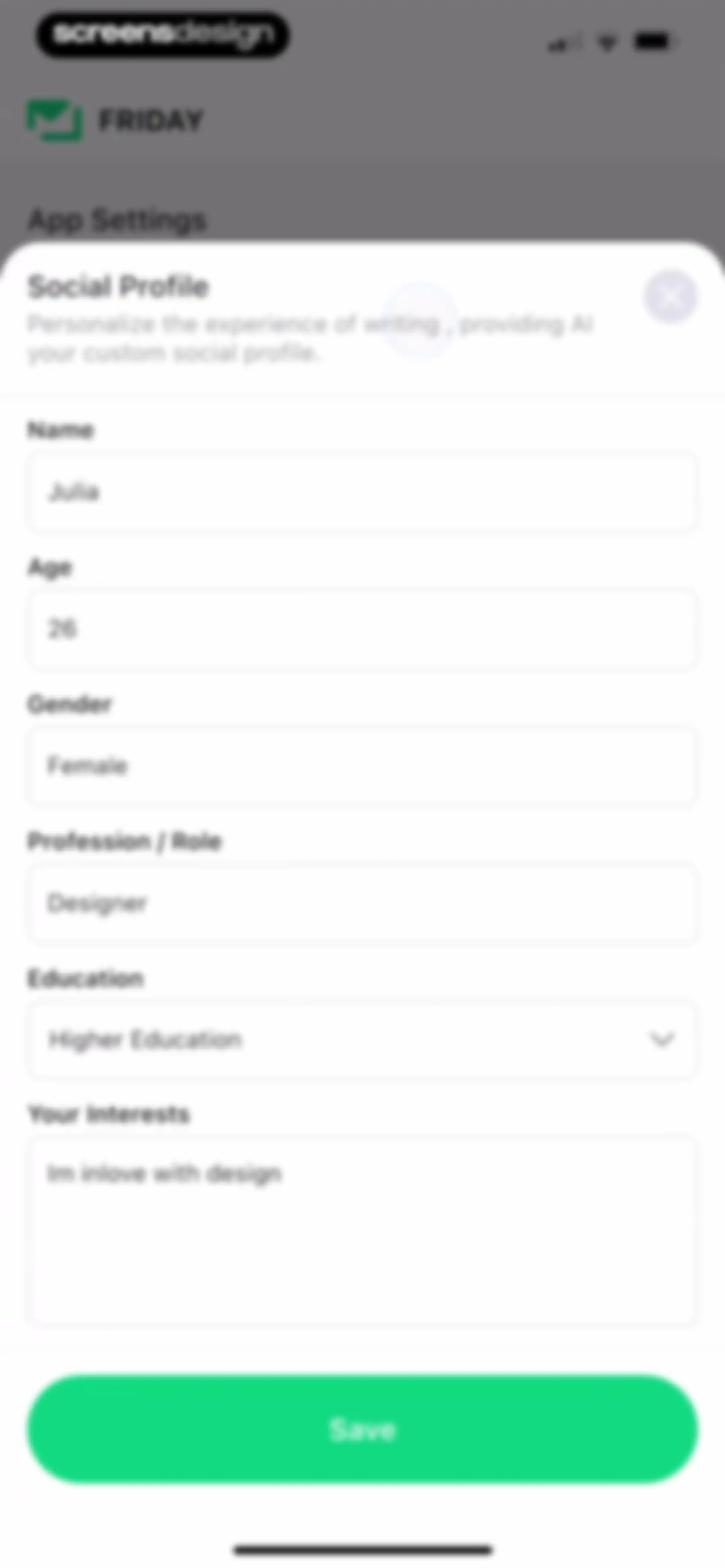 Friday AI Email Writer screen 83