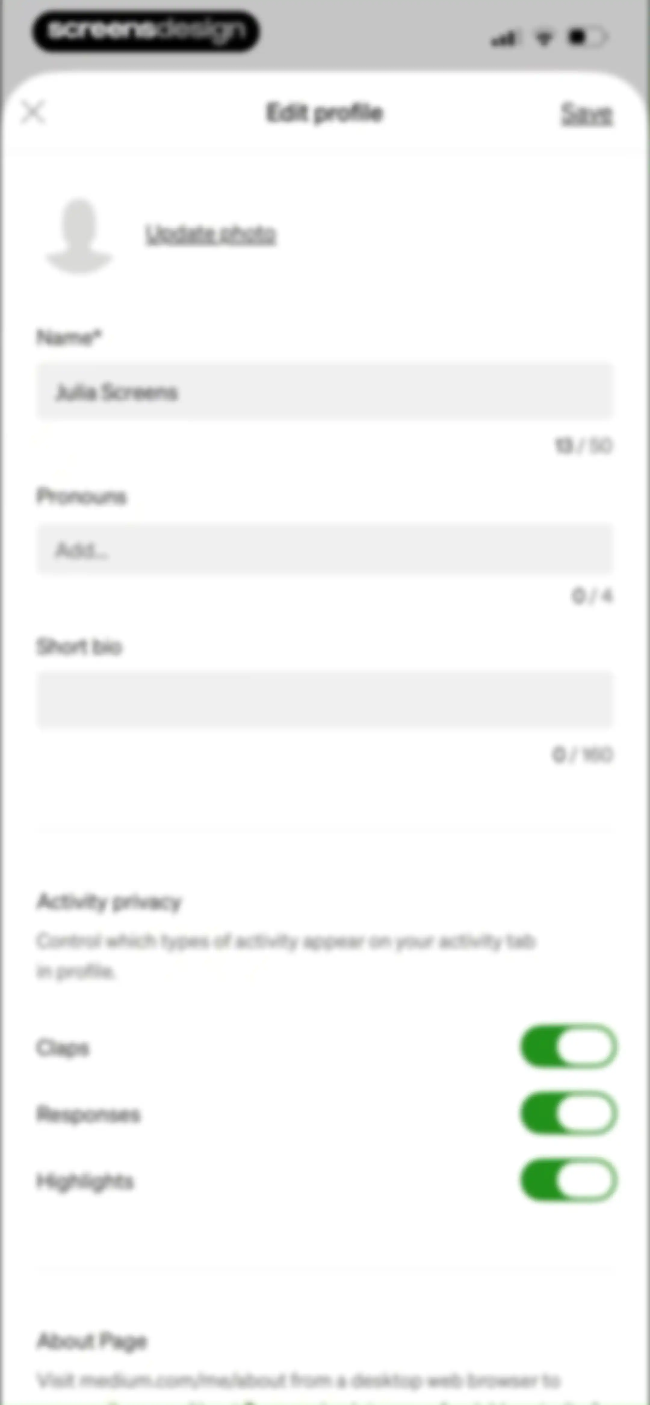 Medium: Read & Write Stories screen 114