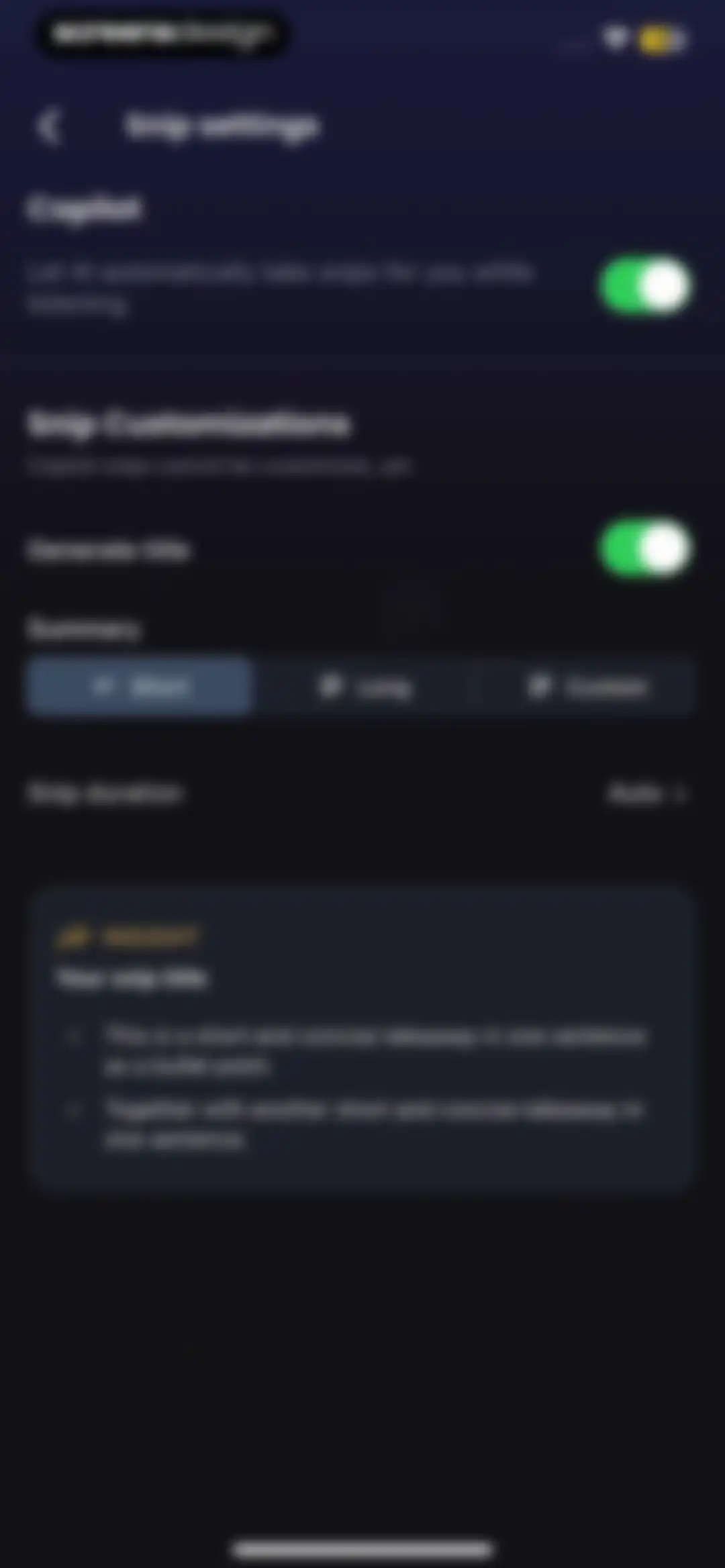 Snipd | AI Podcast Player screen 114