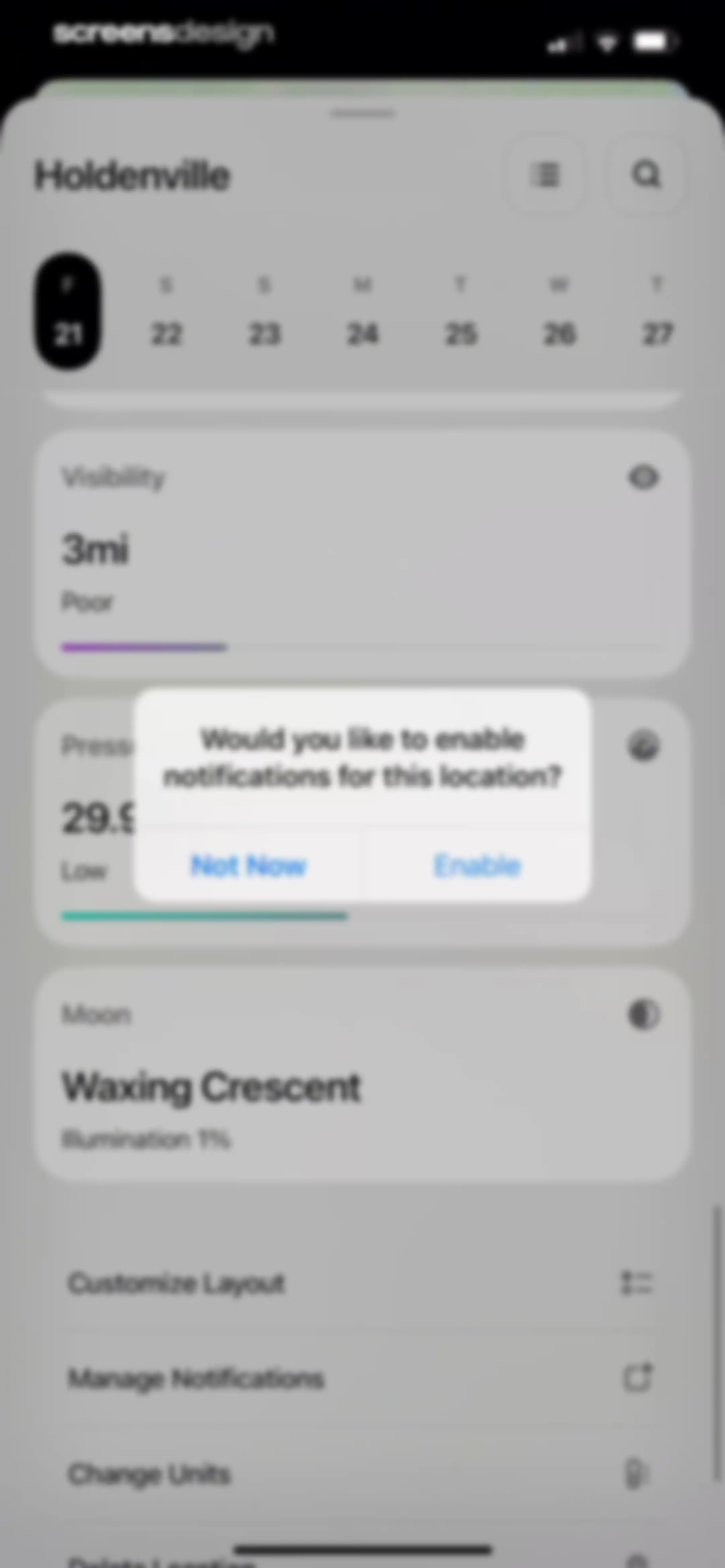 Element: Weather Radar screen 65