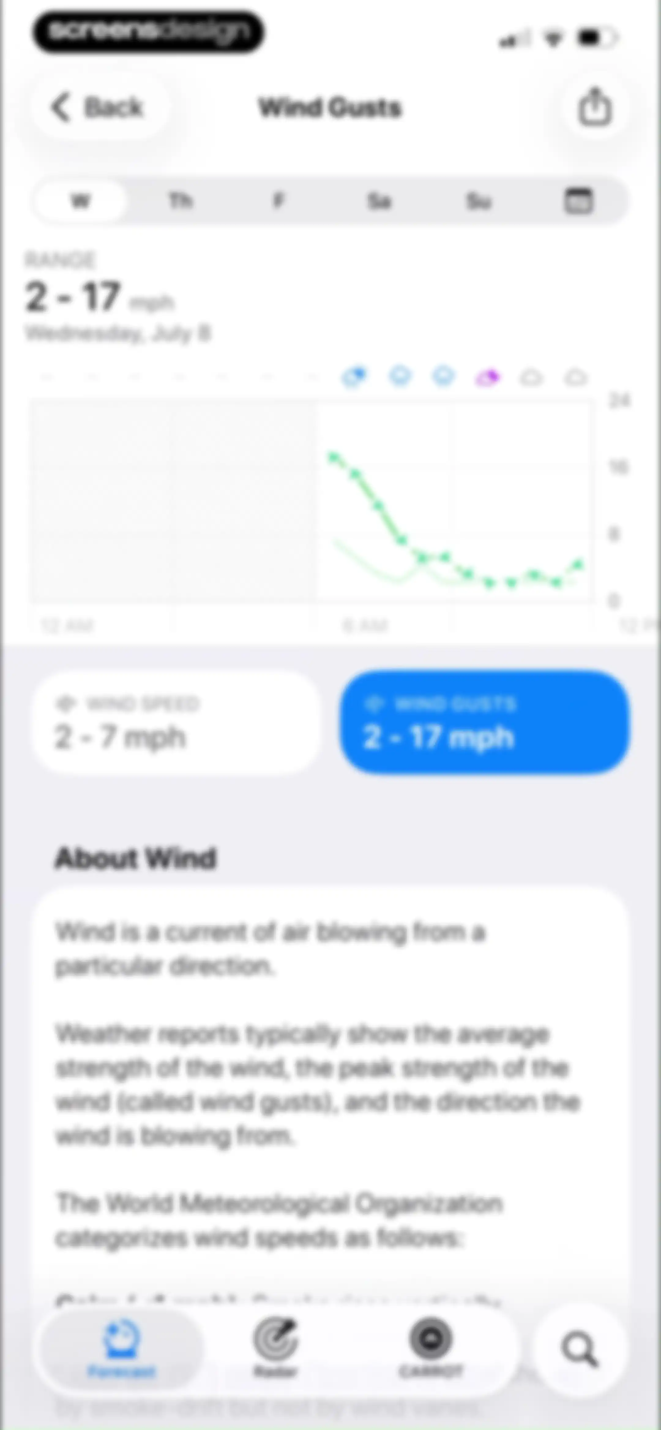 CARROT Weather: Alerts & Radar screen 30