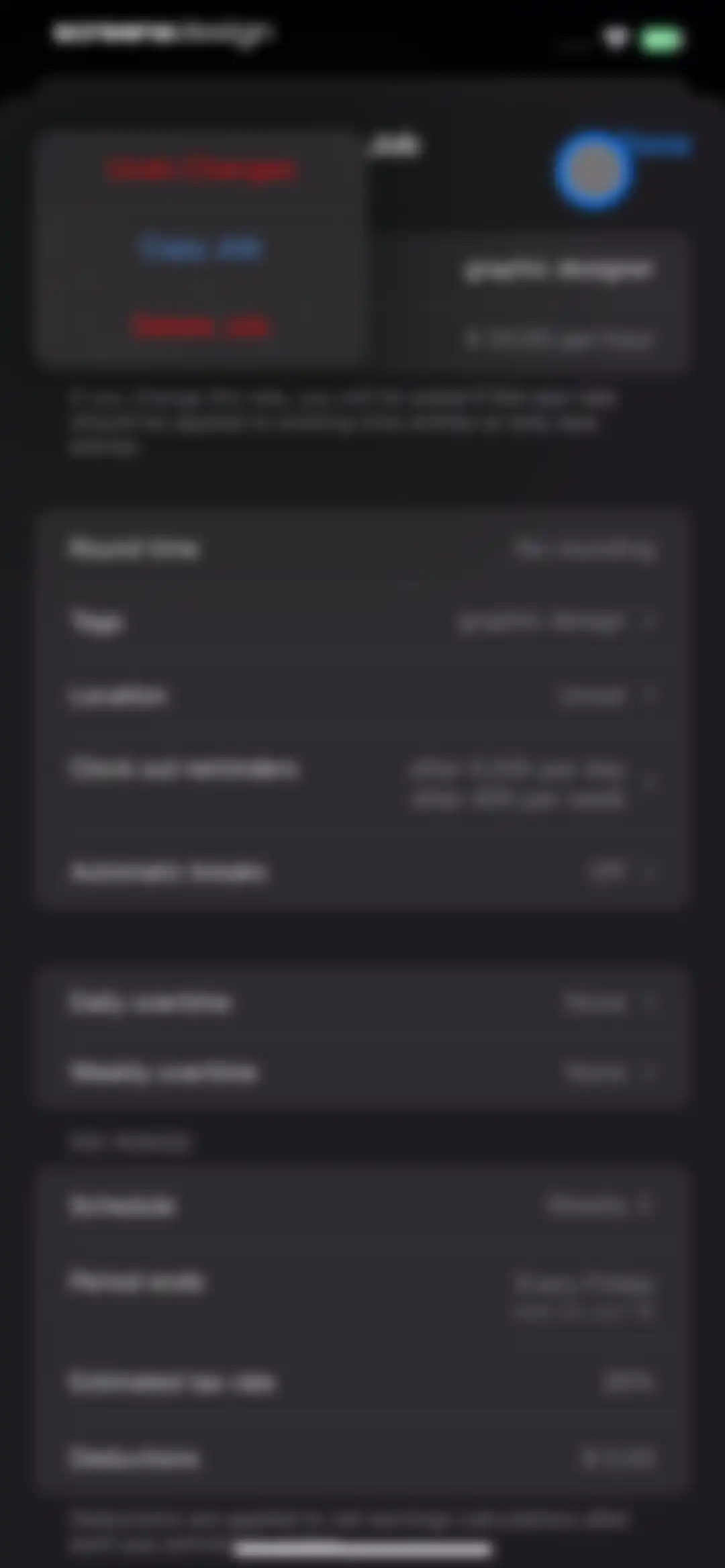 Hours Tracker: Time Tracking screen 41