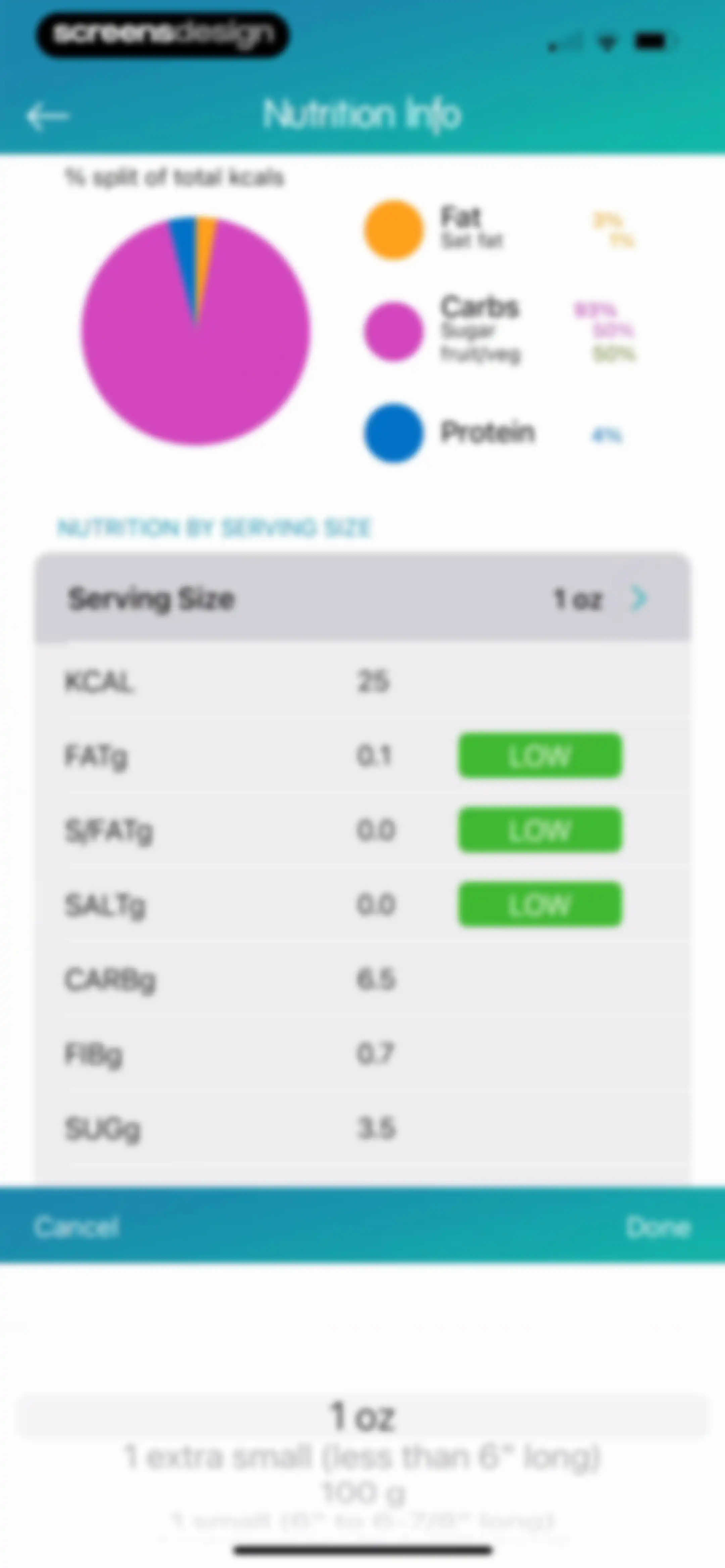 Calorie Counter + screen 32